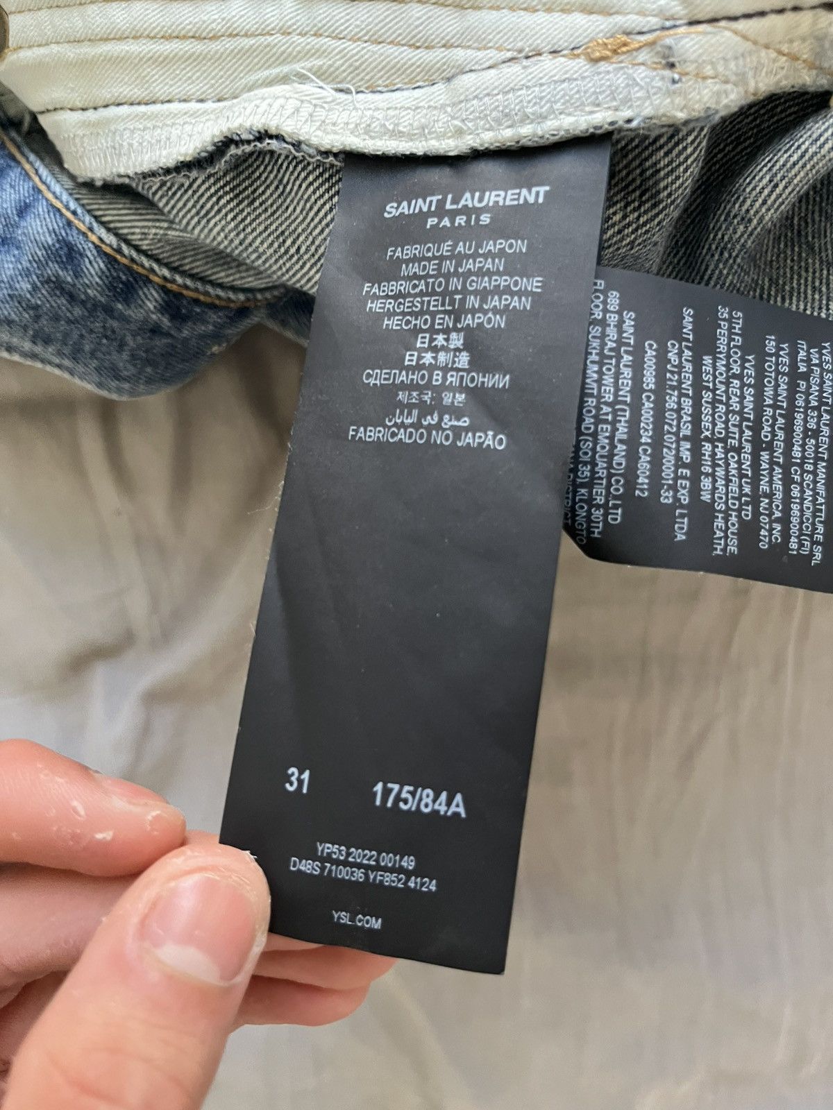 Saint Laurent Paris Saint laurent paris D14 ss22 Size US 31 - 6 Thumbnail
