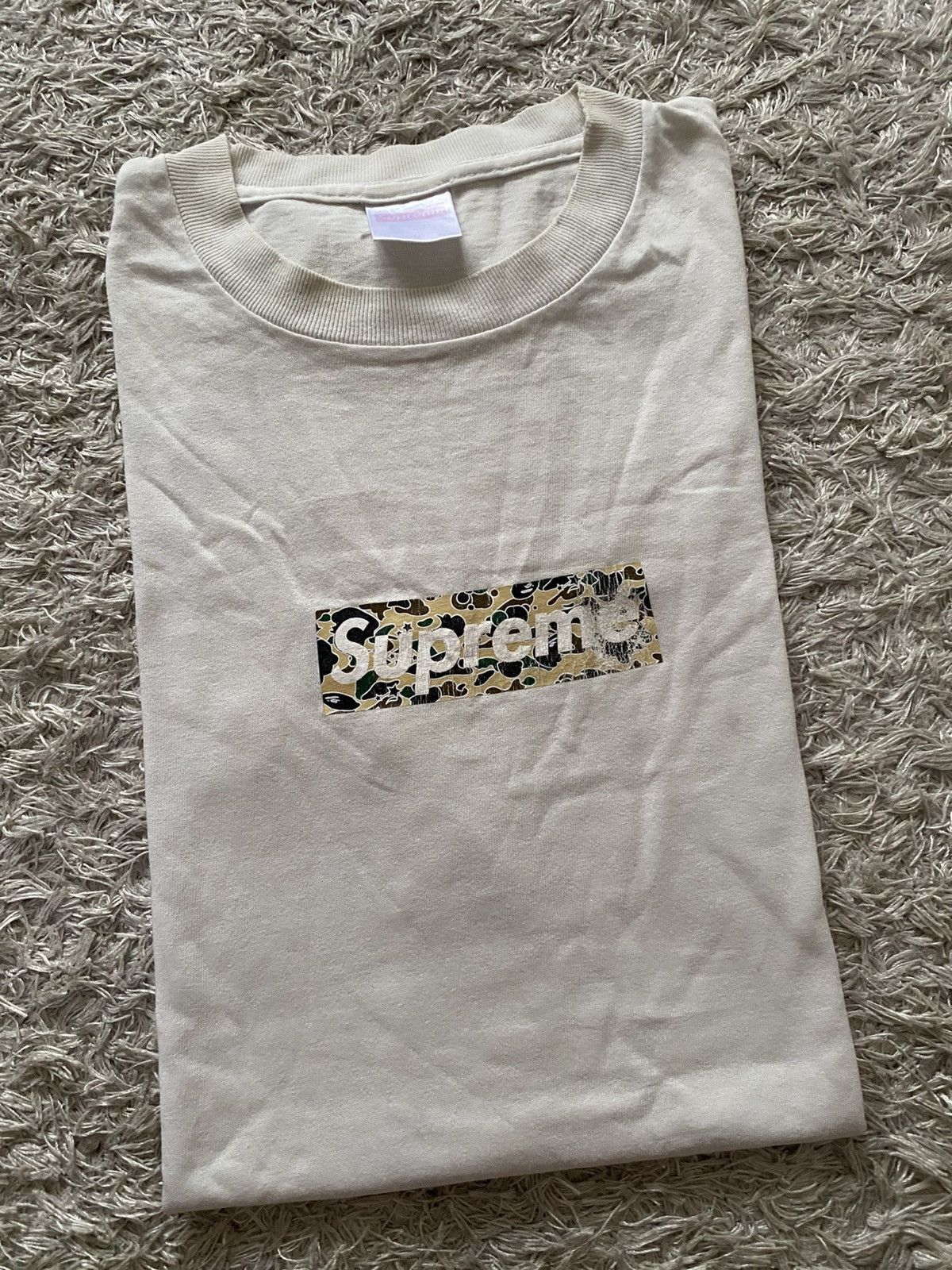 Supreme Rare!! Supreme X Bape collab 1998 tshirt Size US M / EU 48-50 / 2 - 6 Thumbnail