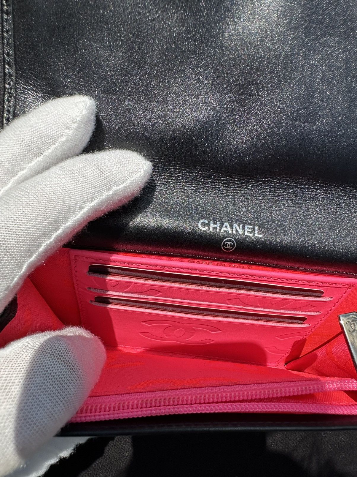 Chanel EXTREMELY RARE CHANEL CAMBON LINE BI-FOLD WALLET LAMBSKIN Size ONE SIZE - 12 Thumbnail