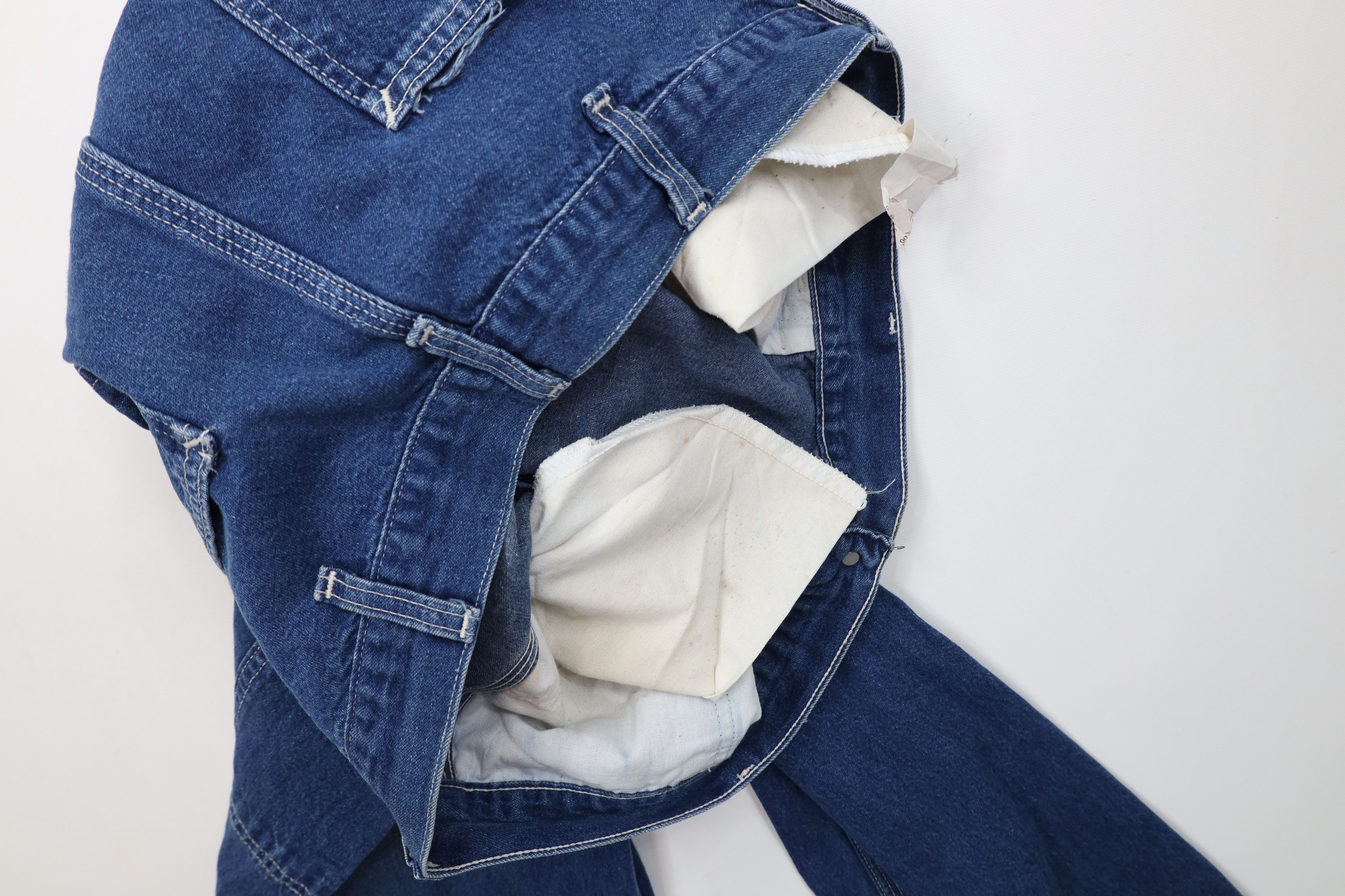 Carhartt Vintage 90s Carhartt Wide Leg Dungaree Denim Jeans USA Blue Size US 38 / EU 54 - 11 Thumbnail