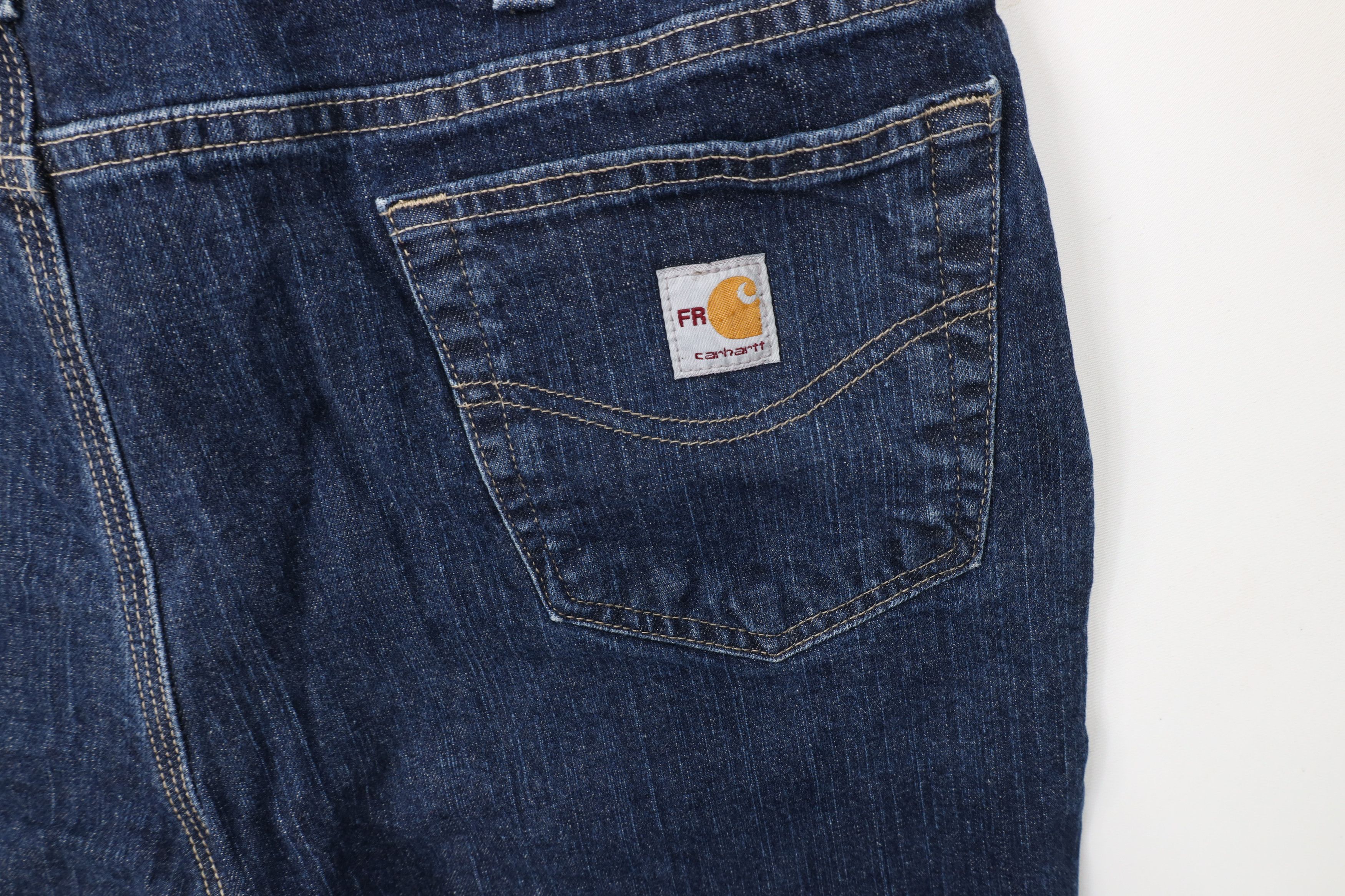 Carhartt × Vintage Vintage Y2K Carhartt FR Flame Resistant Wide Leg Denim Jeans Size US 38 / EU 54 - 14 Thumbnail