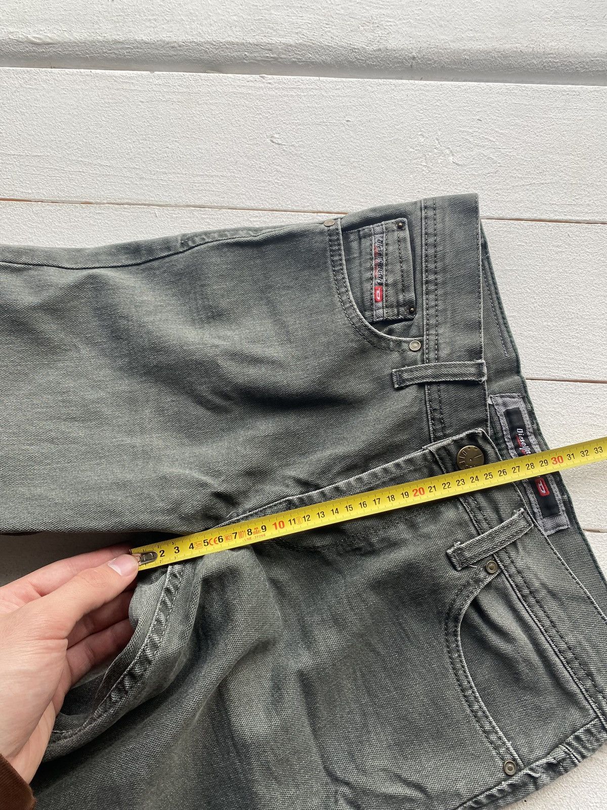 Diesel × Vintage 🔥Opium Vntg Diesel Green Washed Faded Punk Jeans Mens Y2k Size US 30 / EU 46 - 8 Thumbnail