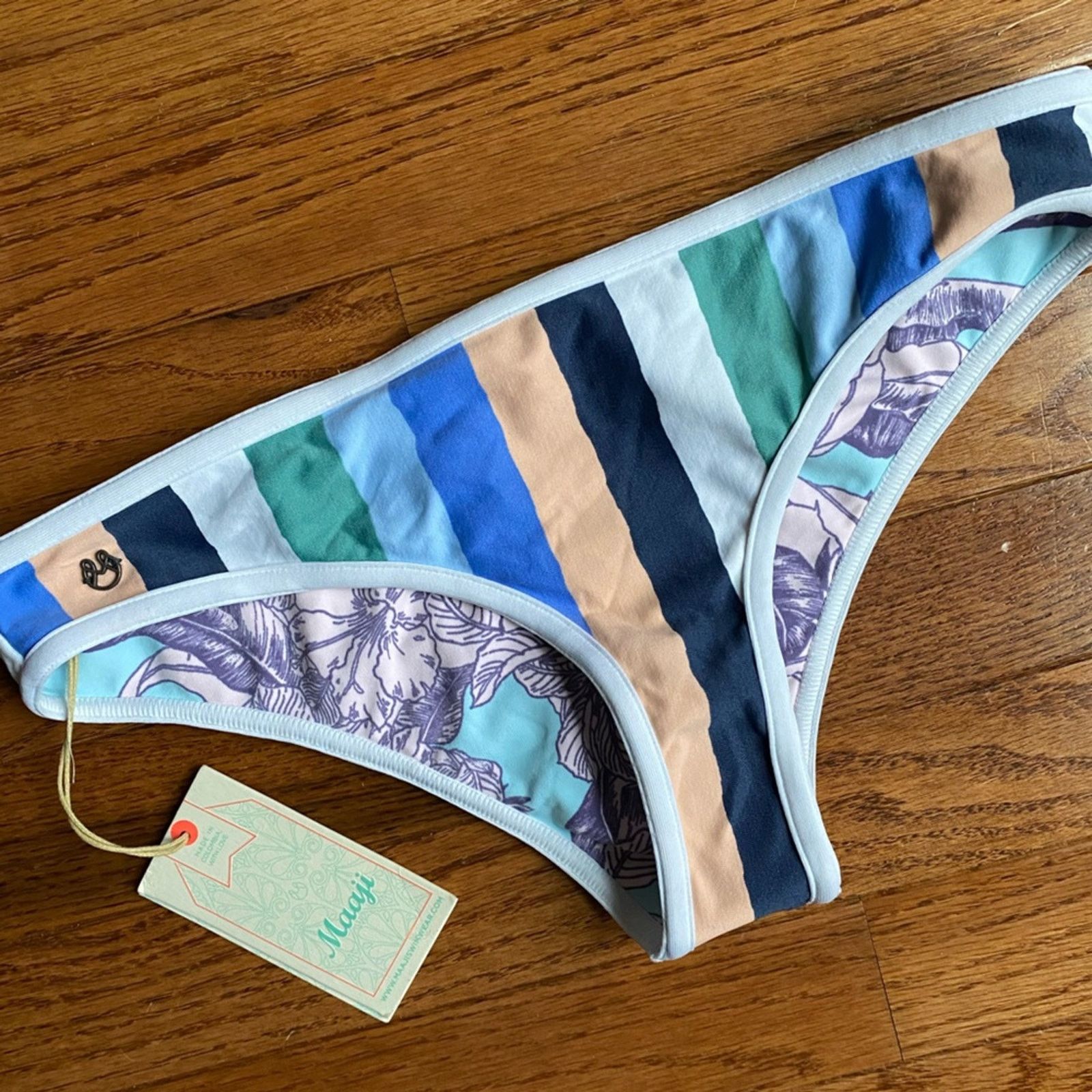 Other New $145 Maaji Cielo Branco Reversible Bikini Bottom M Size M / US 6-8 / IT 42-44 - 2 Thumbnail