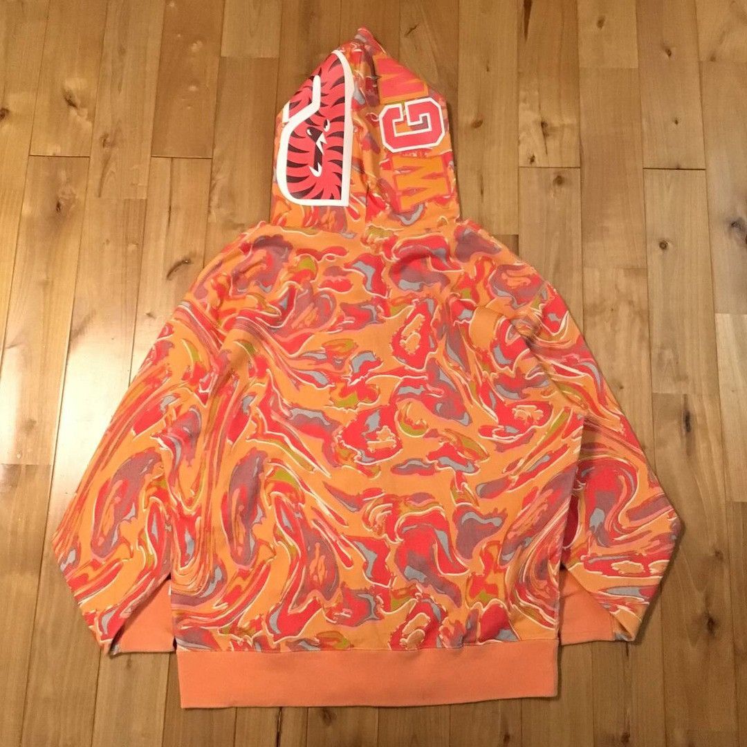 Bape BAPE Marbling camo shark full zip hoodie a bathing ape Size US M / EU 48-50 / 2 - 2 Thumbnail