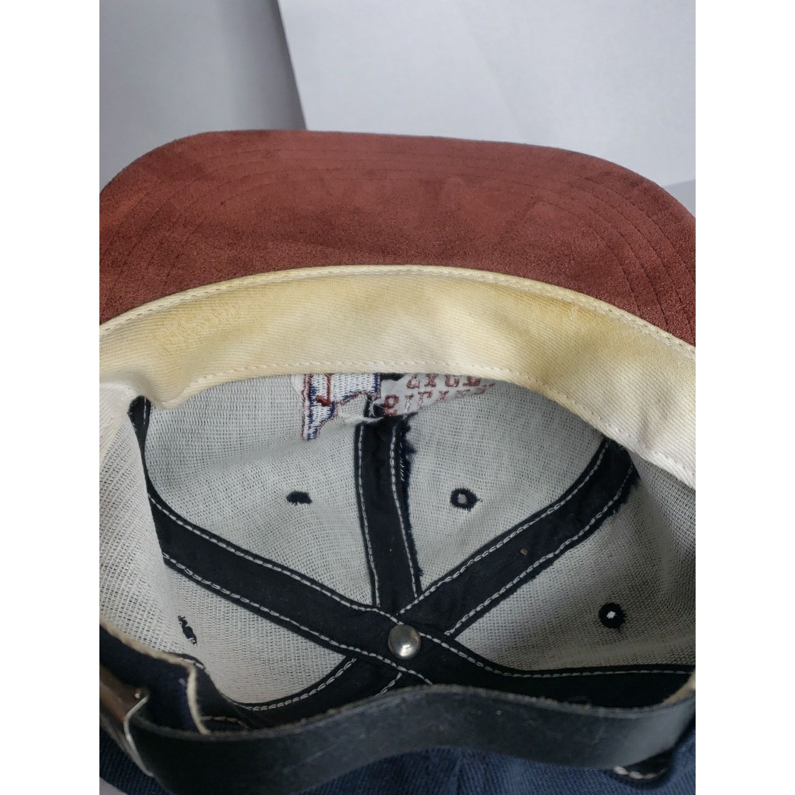 Imperial Silver Sage Golf Idaho Leather Suede Brim Hat Vintage 90s Size ONE SIZE - 7 Thumbnail