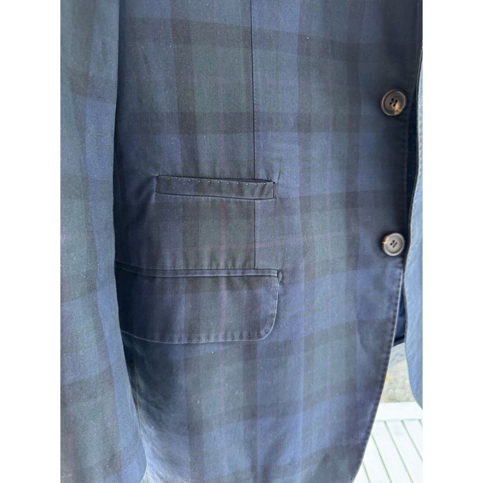 Brunello Cucinelli Brunello Cucinelli Blackwatch Plaid Cotton Jacket Size 50/40 Size 40R - 4 Thumbnail