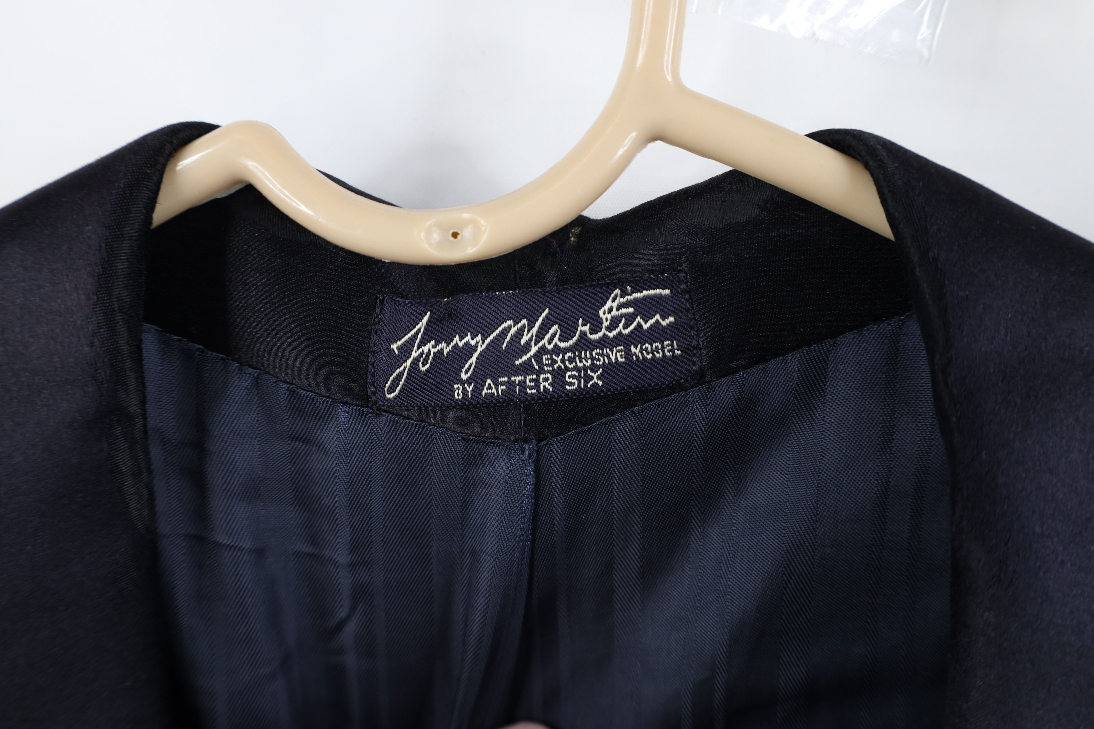 Vintage Vintage 50s Rockabilly Prom Smoking Tuxedo Jacket Navy USA Size US XXL / EU 58 / 5 - 8 Thumbnail