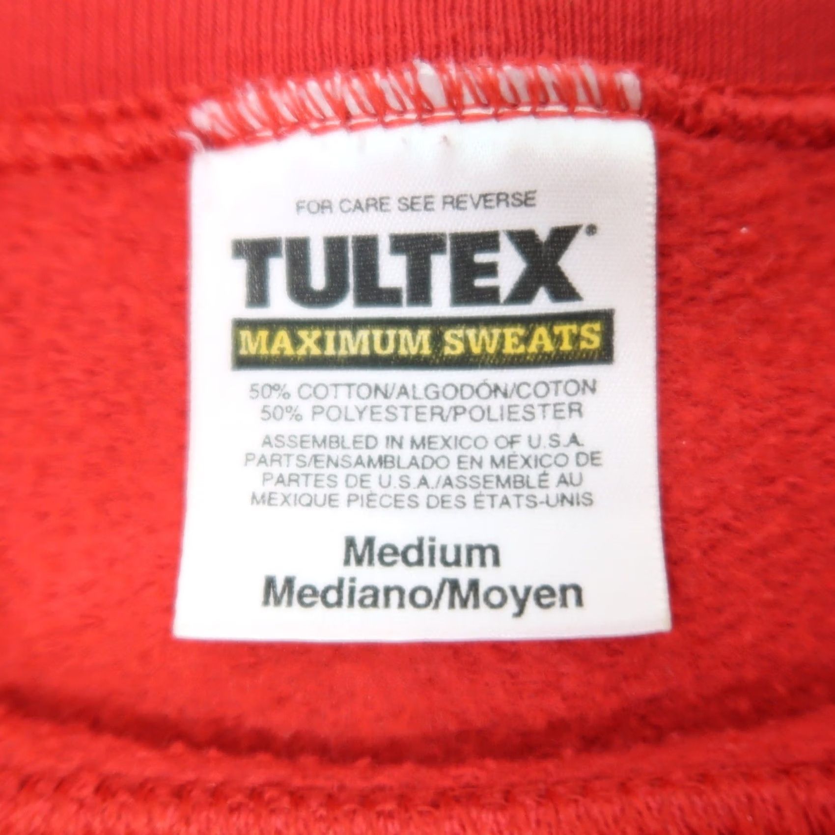 Tultex Vintage Tultex 90s Red Texas Crewneck Sweatshirt M Size M / US 6-8 / IT 42-44 - 4 Thumbnail