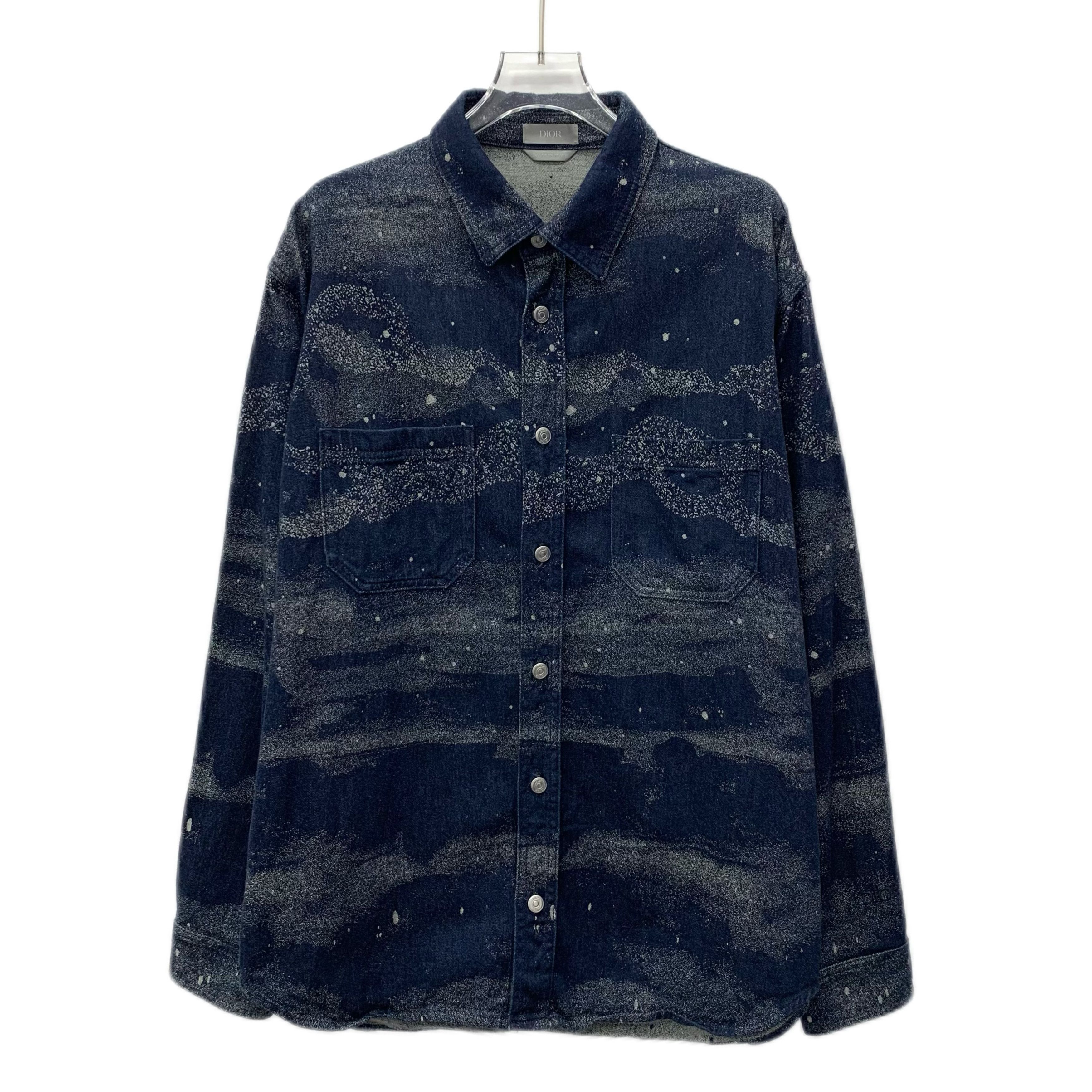 Dior Dior Navy Starry Cotton Button-Up Denim Shirt (Size 41) Size US XS / EU 42 / 0 - 1 Thumbnail