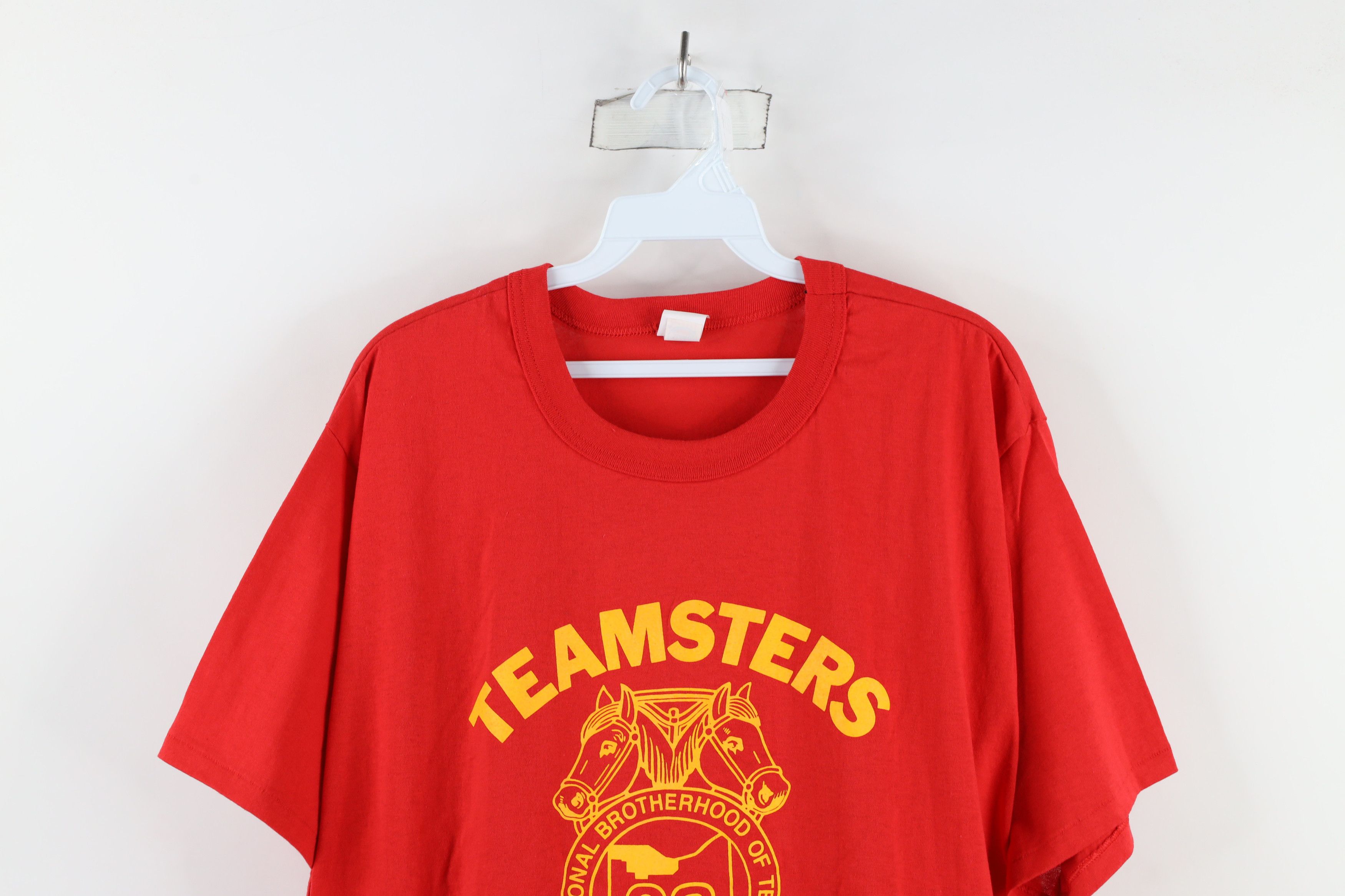 Vintage Vintage 70s Spell Out Local 20 Teamsters Union T-Shirt USA Size US XXL / EU 58 / 5 - 2 Thumbnail
