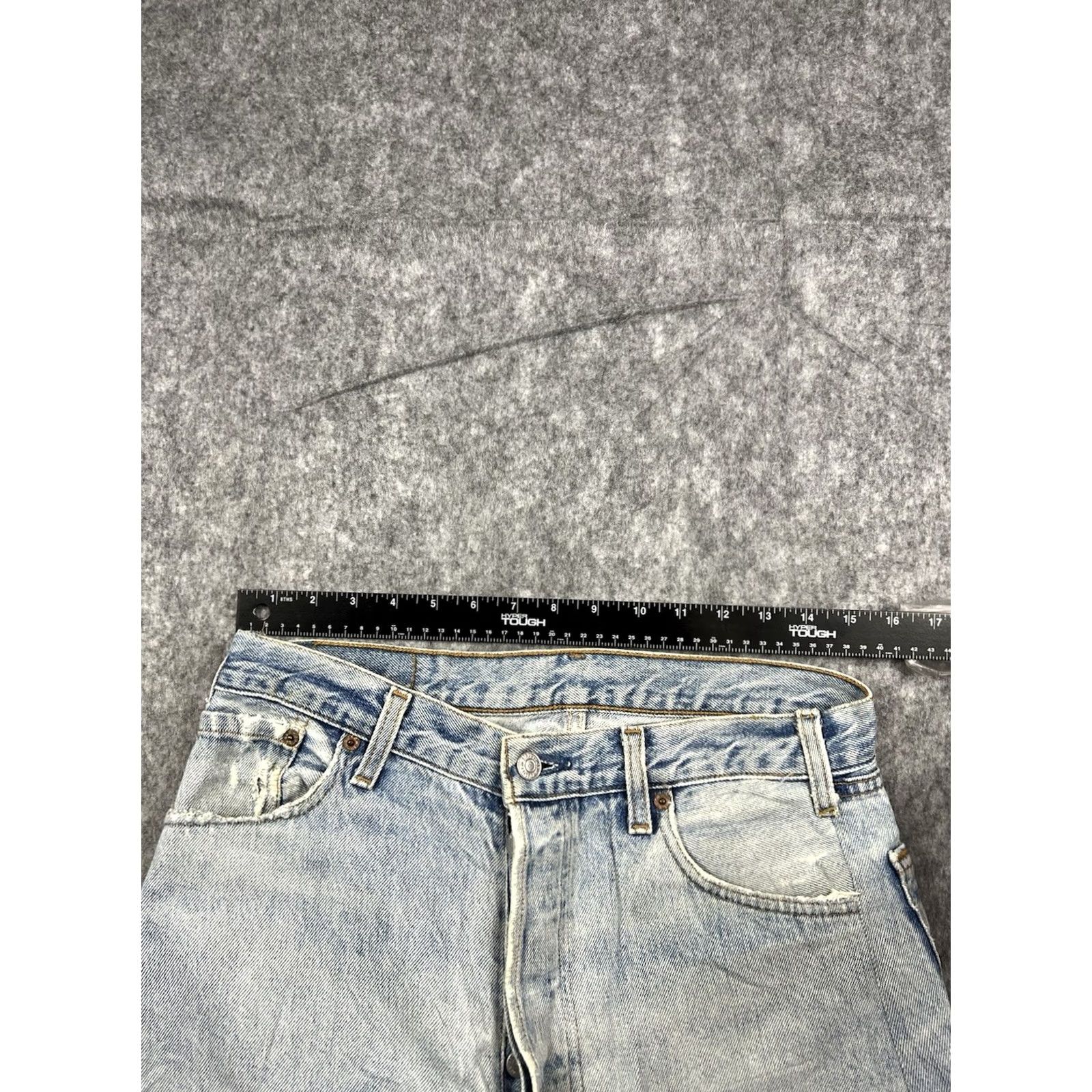 Levi's Levi's 752 Jeans Mens Regular Fit Straight Leg Light Wash 33x34 Denim Cotton Elastane Blue Casual Classic City Designer Jeans Mens Regular 34 Inseam Size US 33 - 3 Thumbnail