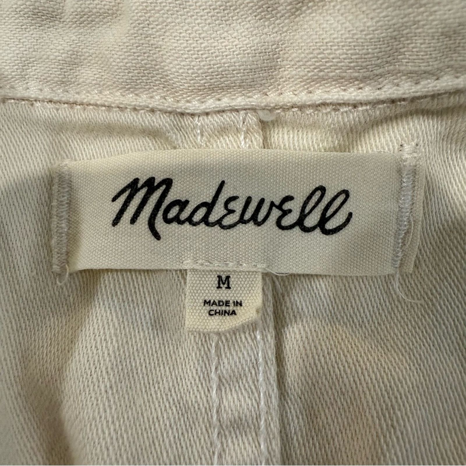 Madewell Madewell Long Sleeved Utility Coveralls Women’s Medium Ivory Size 32" / US 10 / IT 46 - 8 Thumbnail