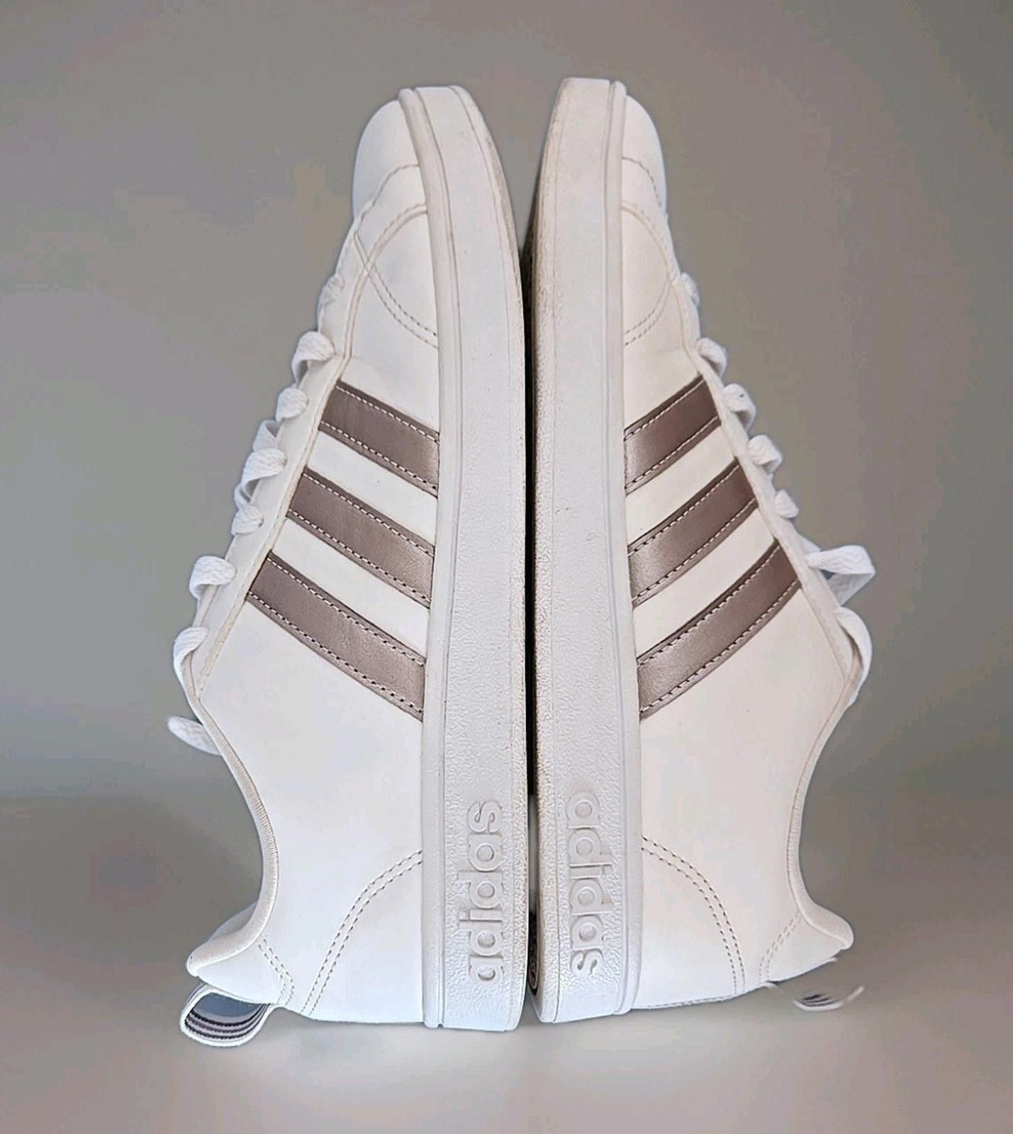 Adidas Adidas Women's 8 Grand Court White/Metallic Shoes Sneakers Size US 8 / IT 38 - 2 Thumbnail
