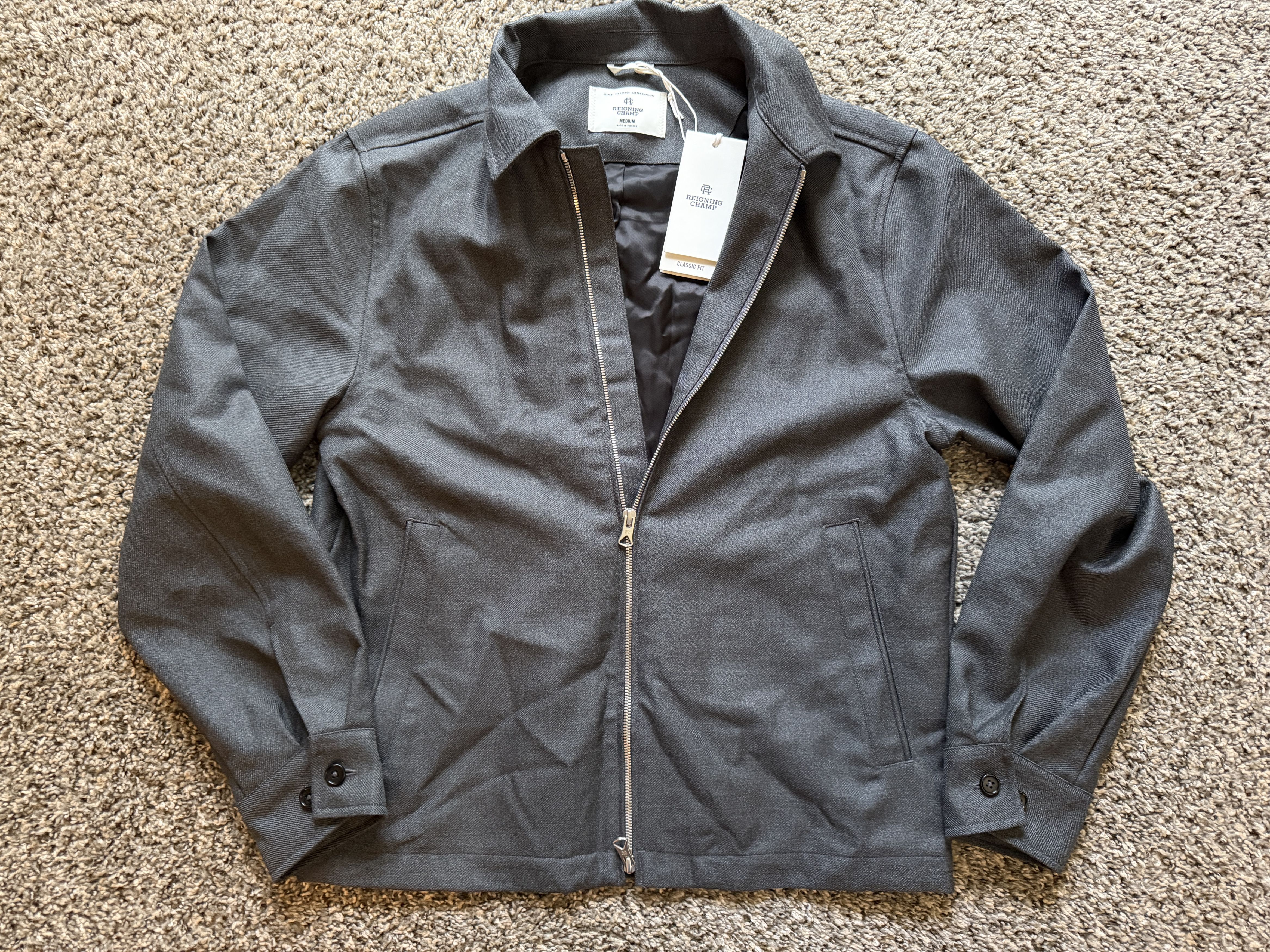 Reigning Champ Reigning Champ Wool Twill Venue Jacket Charcoal M Size US M / EU 48-50 / 2 - 1 Thumbnail