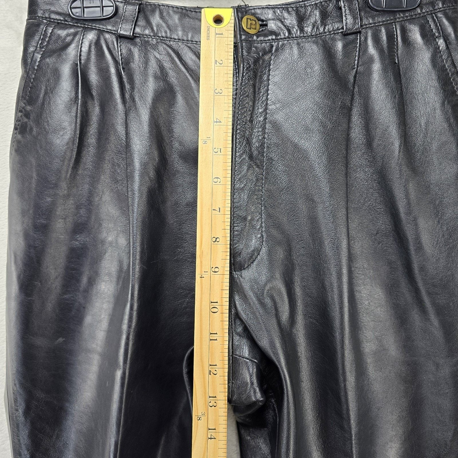 Paco Rabanne Vintage Paco Rabanne Paris Leather Pants 34 (Fit 28x32) 70s Size 28" / US 6 / IT 42 - 14 Thumbnail