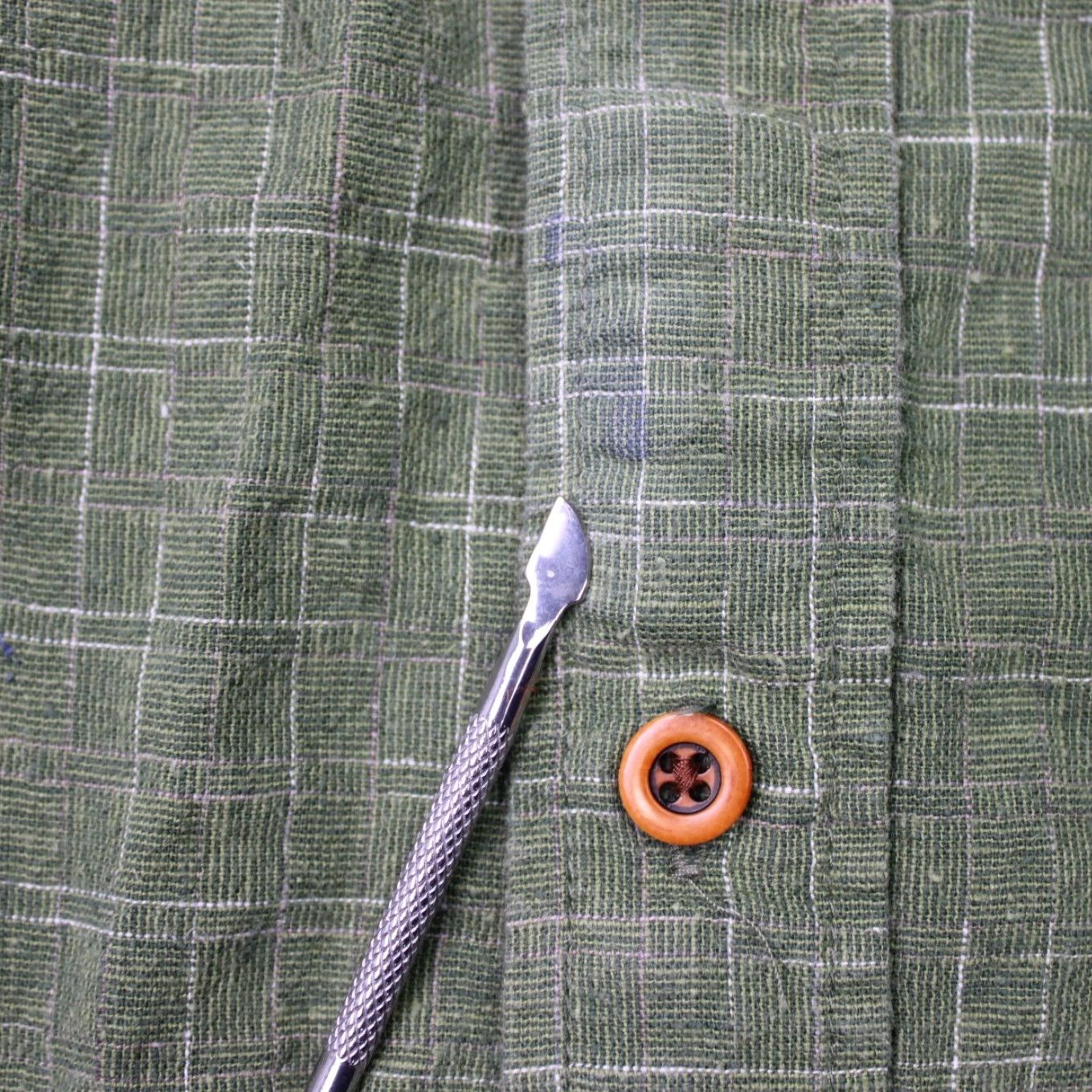Orvis Orvis Shirt Mens XL Green Check Hemp/Organic Cotton Short Sleeve Button Up Size US XL / EU 56 / 4 - 5 Thumbnail