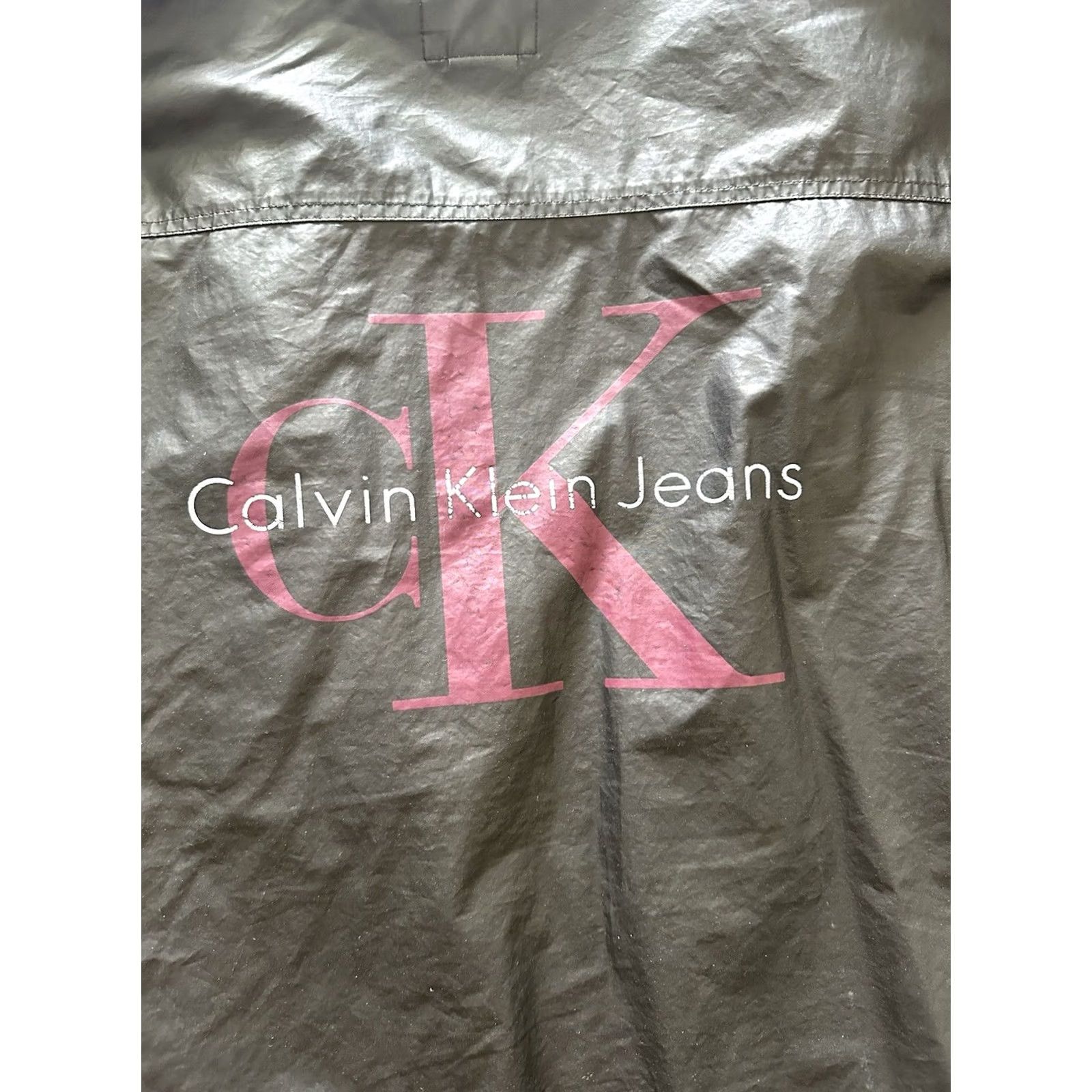 Calvin Klein VINTAGE CALVIN KLEIN JEANS Jacket Men’s Small Black 90s Windbreaker CK Rain Coat Size US 29 - 7 Thumbnail