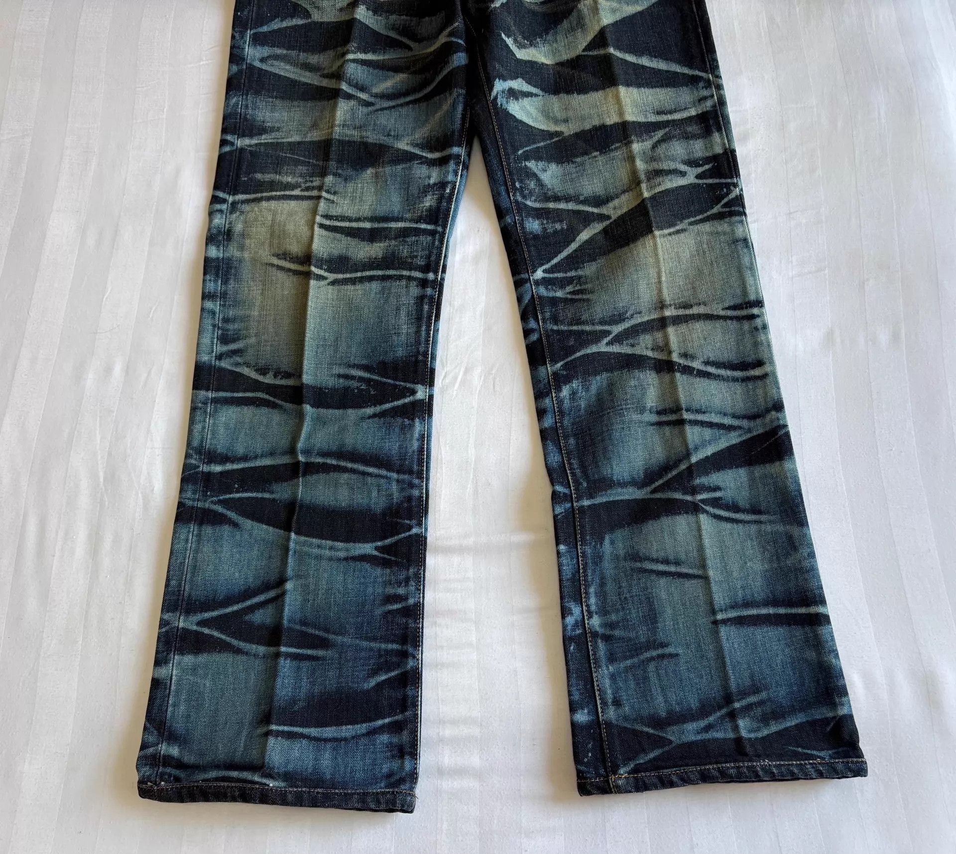 Y's Y’s Vintage Tiger Stripe Denim Jeans Yohji Mid-Rise Size US 33 - 3 Thumbnail
