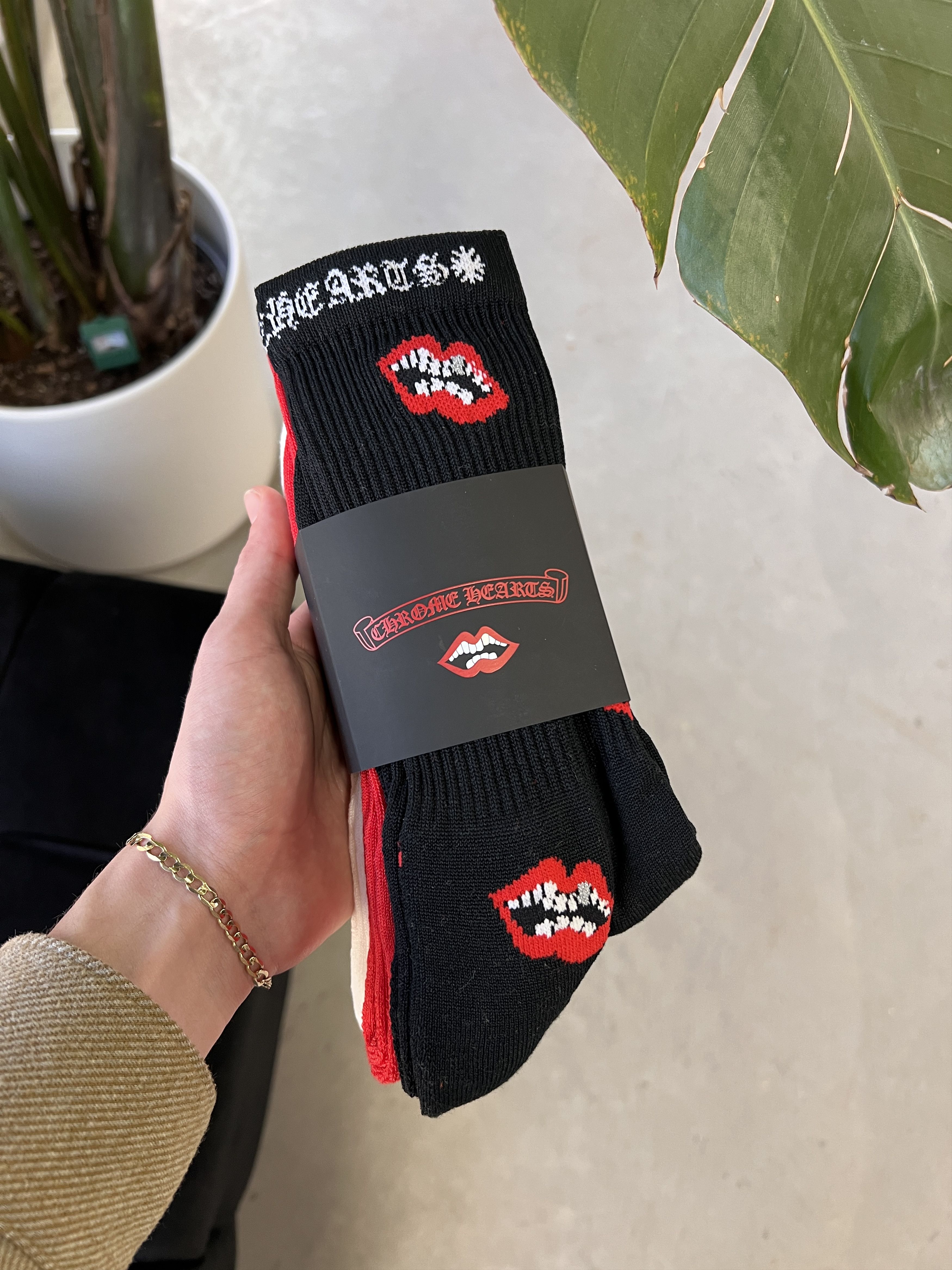 クロムハーツ CHOMPER SOCKS chrome hearts 3PKS CHOMPER SOCKS | Chrome Hearts