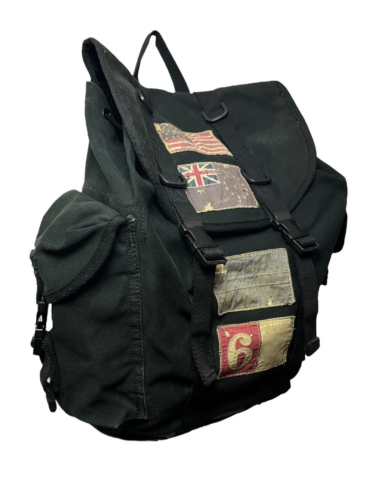 Polo Ralph Lauren × RRL Ralph Lauren GRAIL🔥 90s Polo Ralph Lauren Canvas Rucksack Backpack Size ONE SIZE - 4 Thumbnail