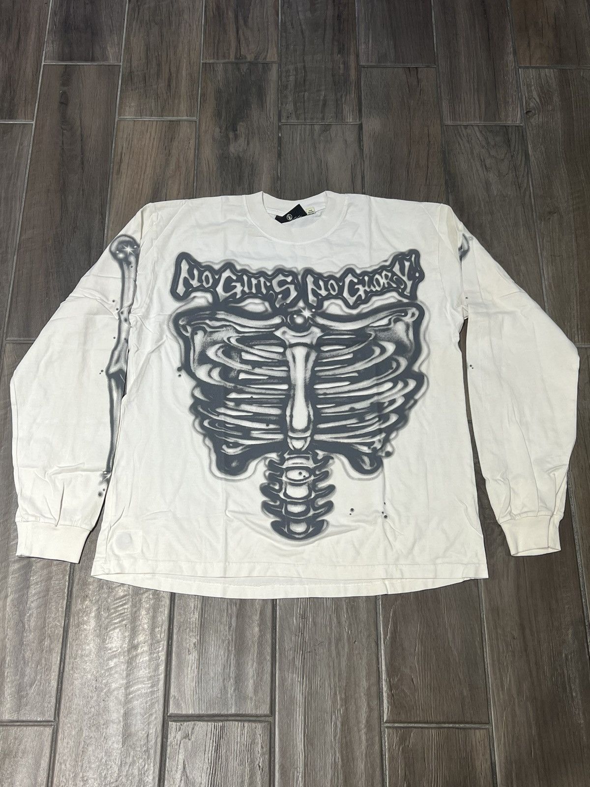 HELLSTAR HELLSTAR “AIRBRUSH BONES” LONG SLEEVE - SIZE LARGE