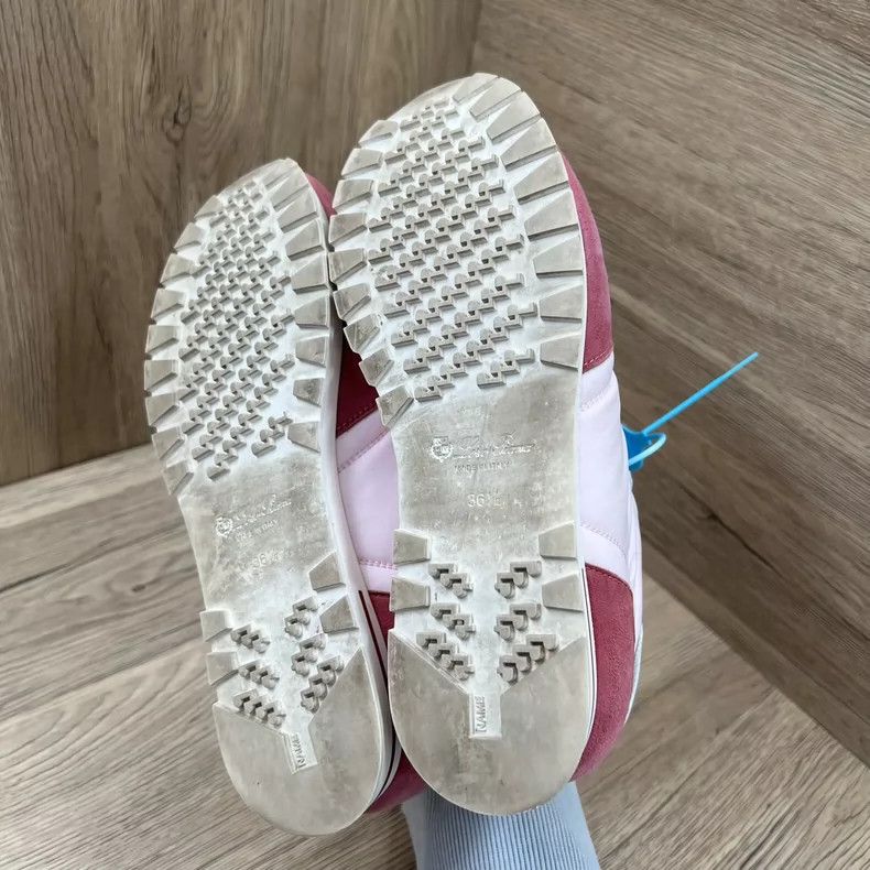 Loro Piana LORO PIANA Pink suede patchwork sneakers Size US 6 / IT 36 - 4 Thumbnail