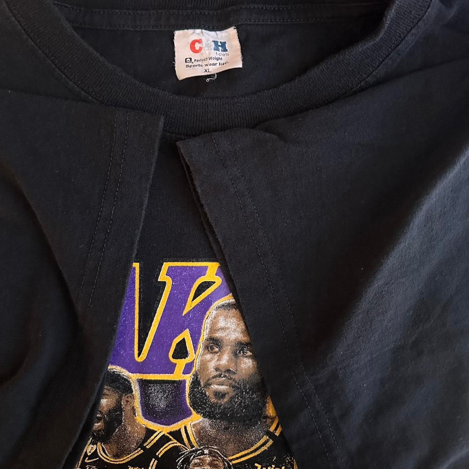 NBA × Vintage Vintage Y2K LeBron James Lakers Shirt Size US XL / EU 56 / 4 - 8 Thumbnail
