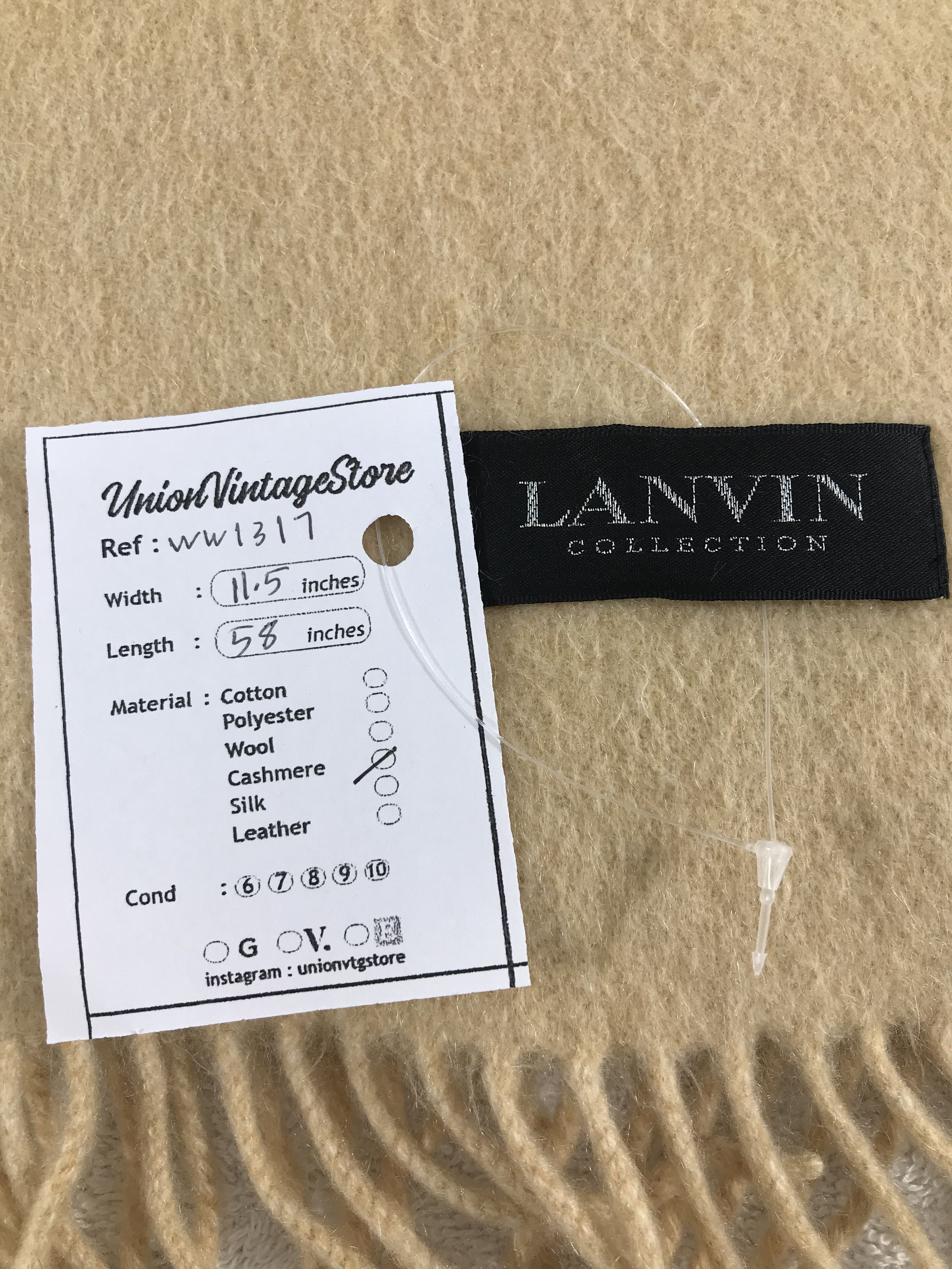 Lanvin × Vintage Lanvin Scarf / Muffler / Neckwear - WW1317 Size ONE SIZE - 5 Thumbnail
