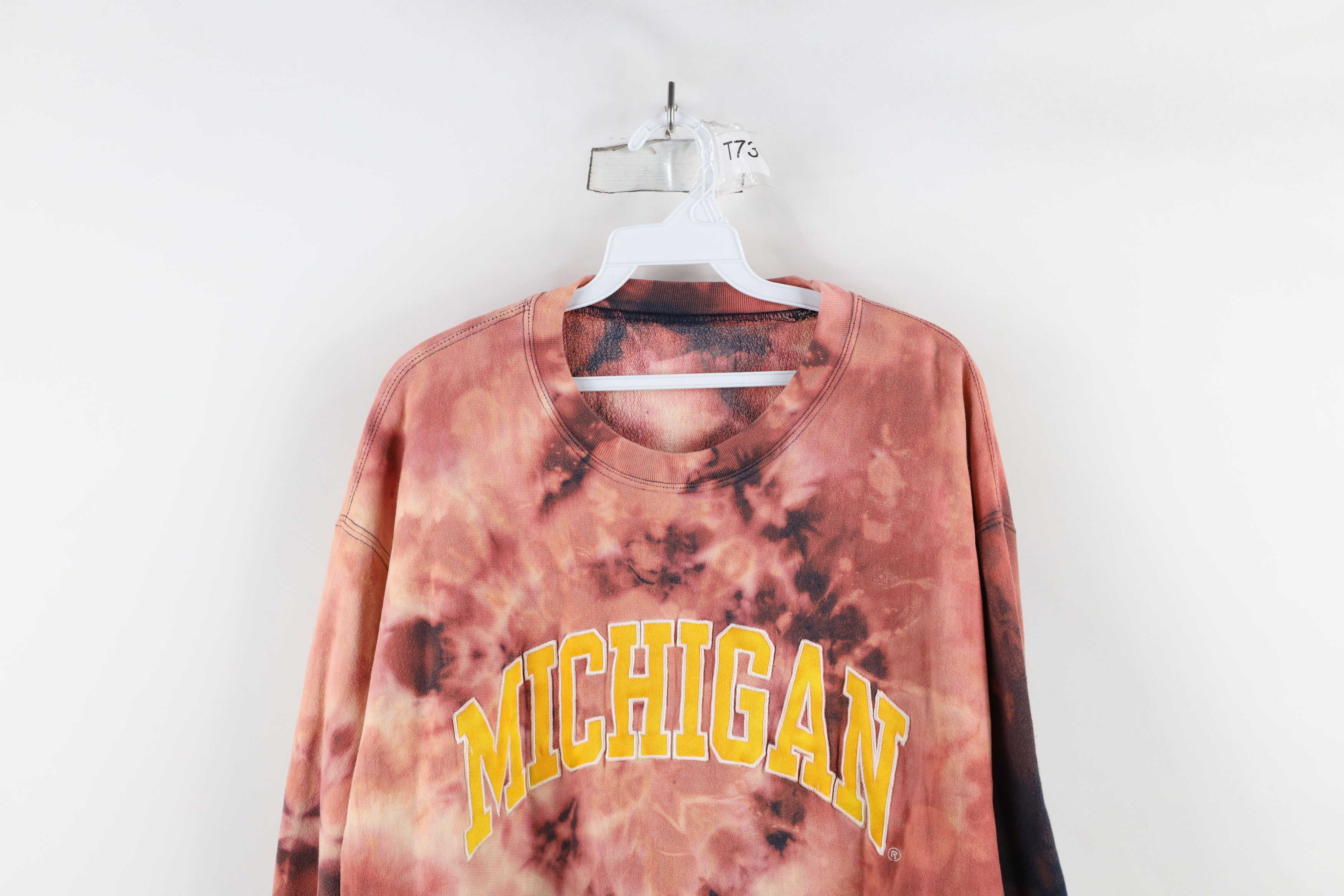 Vintage Vintage 90s Wash University of Michigan Crewneck Sweatshirt Size US XXL / EU 58 / 5 - 2 Thumbnail