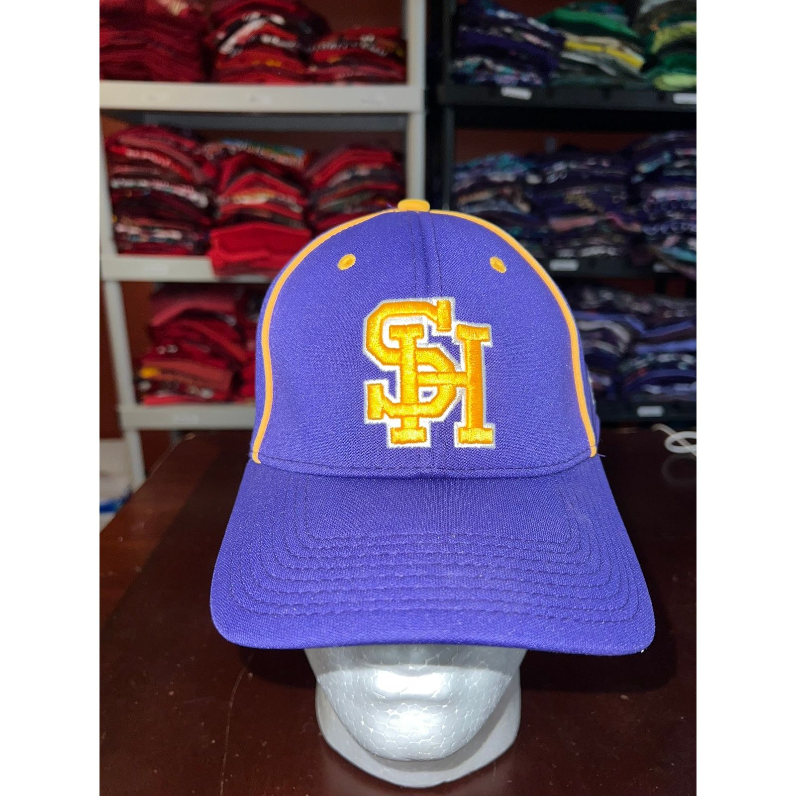 The Game The Game Hat SH Broncos Purple Yellow Fitted Large Pro Cap Size ONE SIZE - 1 Thumbnail