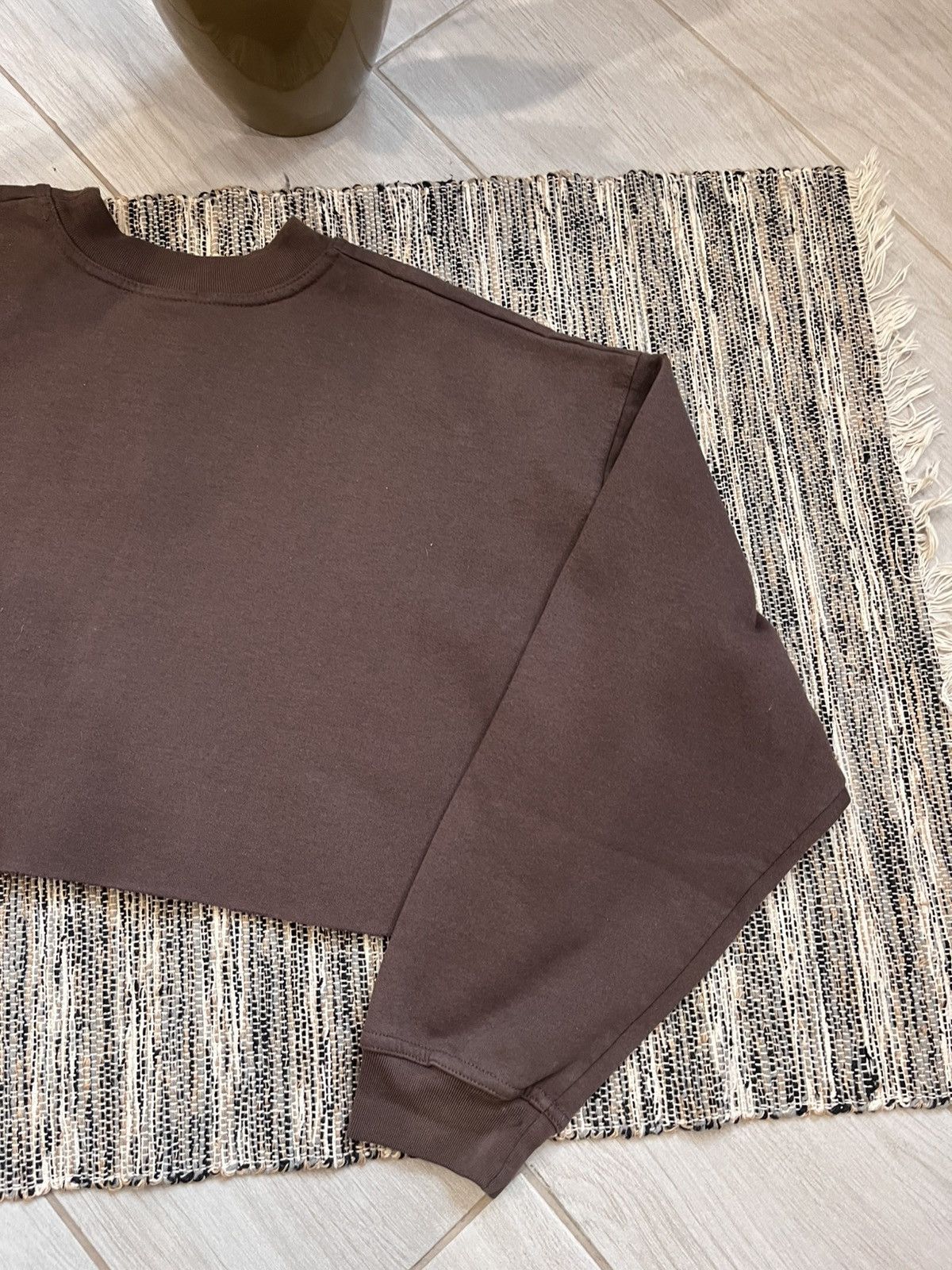 Adidas × Vintage Vintage Adidas Crop Sweatshirt Brown Fleece Logo Fiji made Size M / US 6-8 / IT 42-44 - 11 Thumbnail