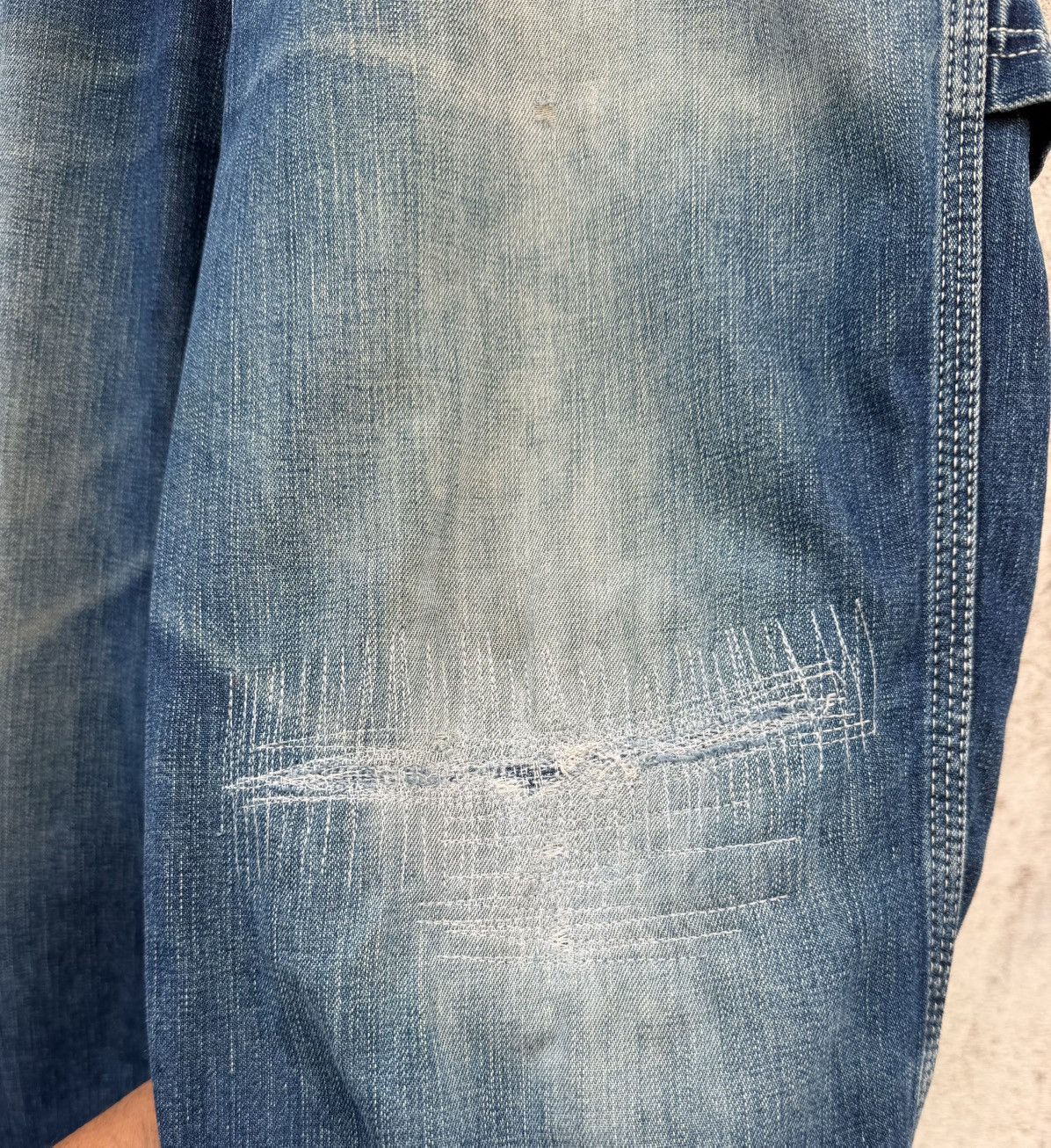 Blue Blue Japan Blue Blue Japan Denim Work Pants Heavy Distressed Carpenter Size US 32 / EU 48 - 7 Thumbnail