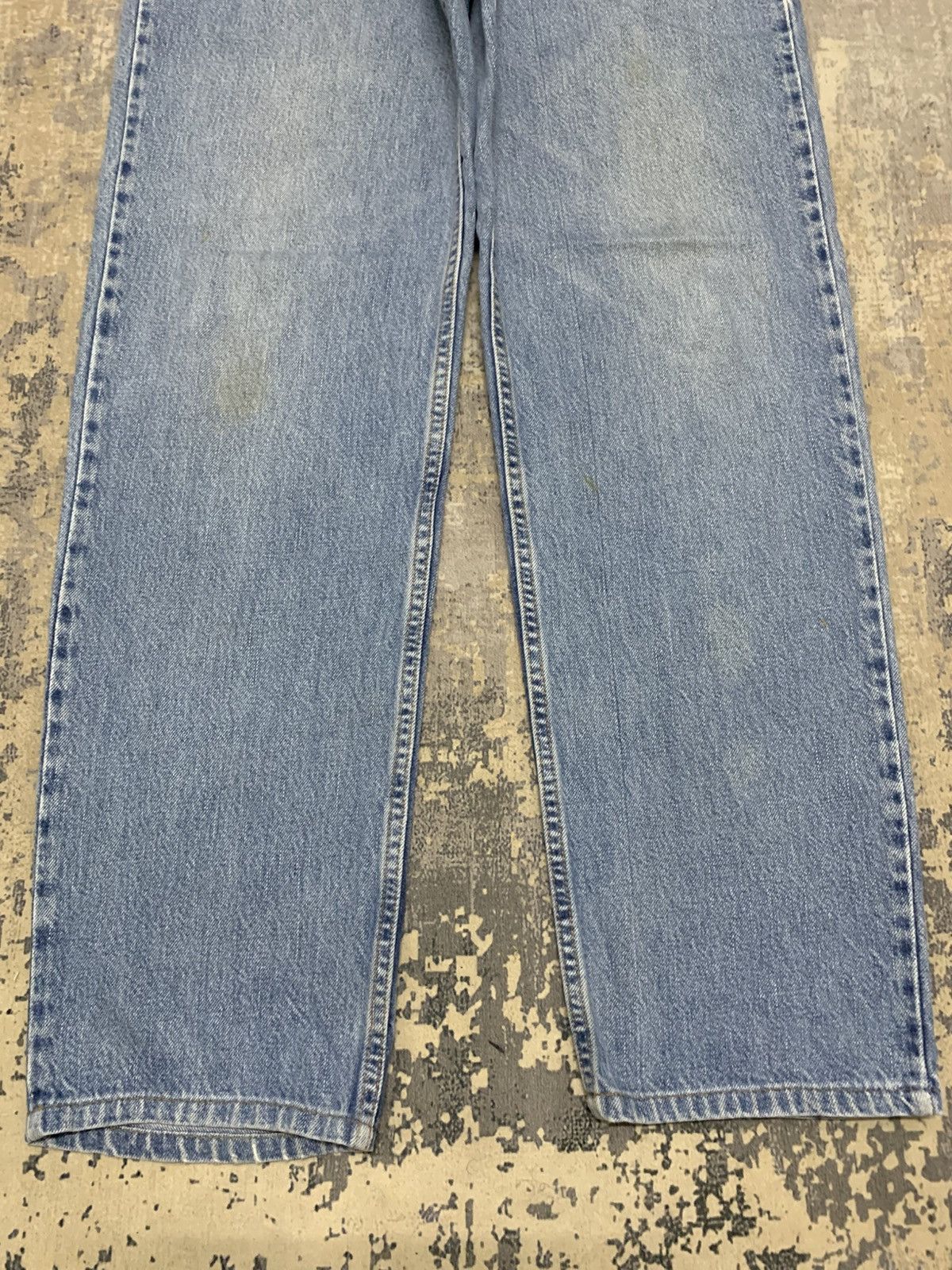 Levi's VTG 90s Levi's 550 Relaxed Fit Tapered Leg Jeans Light Wash Size US 31 - 3 Thumbnail