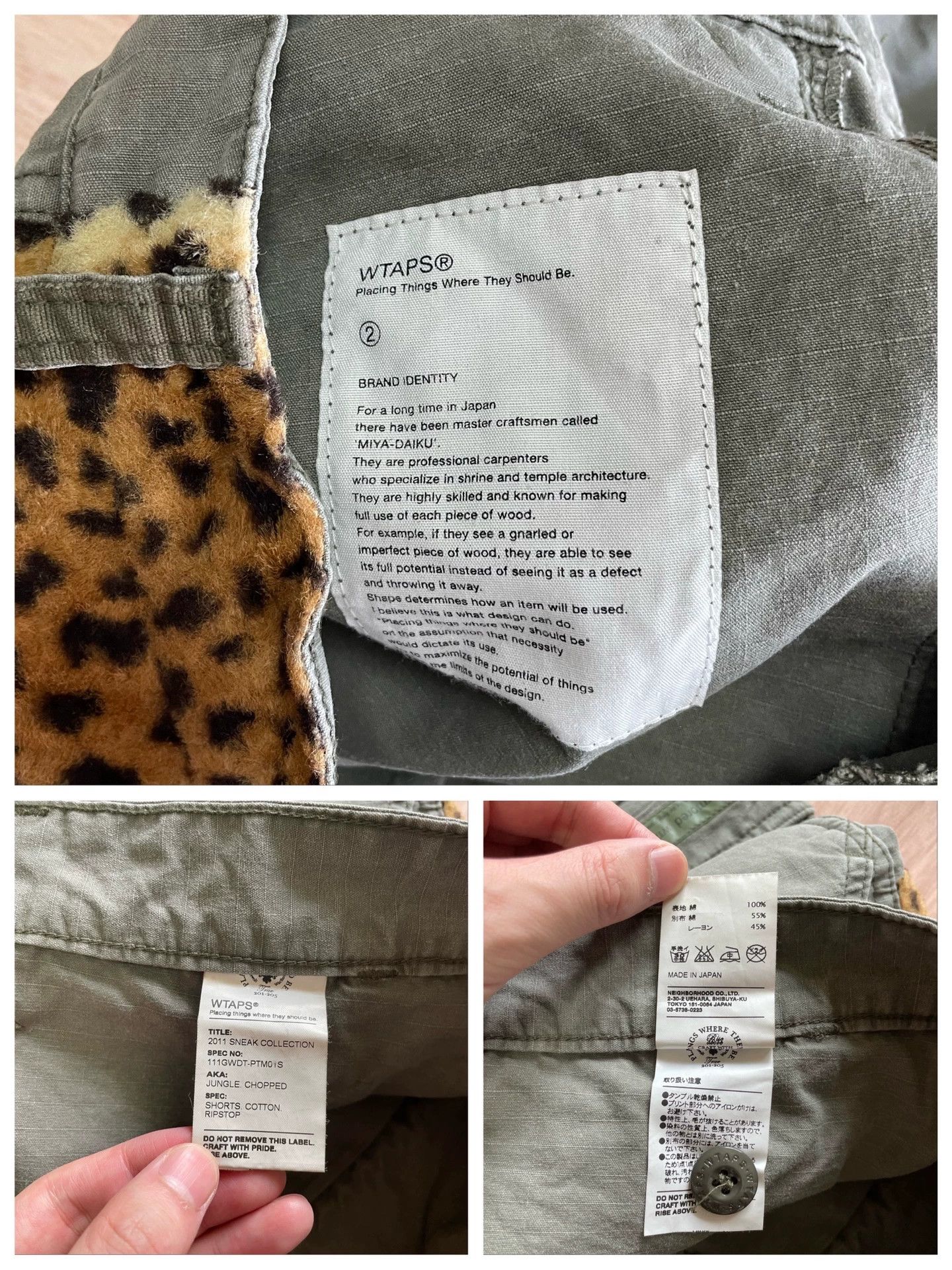 Wtaps WTAPS 11SS JUNGLE CHOPPED OD LEOPARD RIPSTOP M Shorts NWOT Size US 32 / EU 48 - 9 Thumbnail