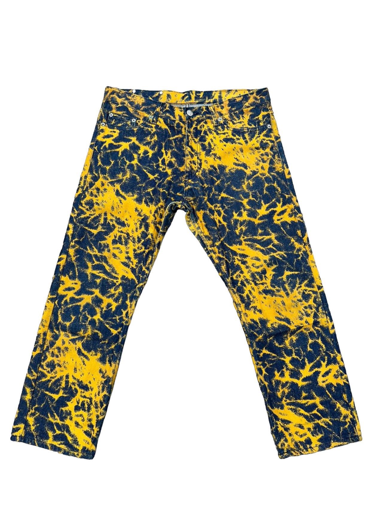image of Vintage Glamdy Japan Abstract Denim Cropped Jeans, Men's (Size 31)