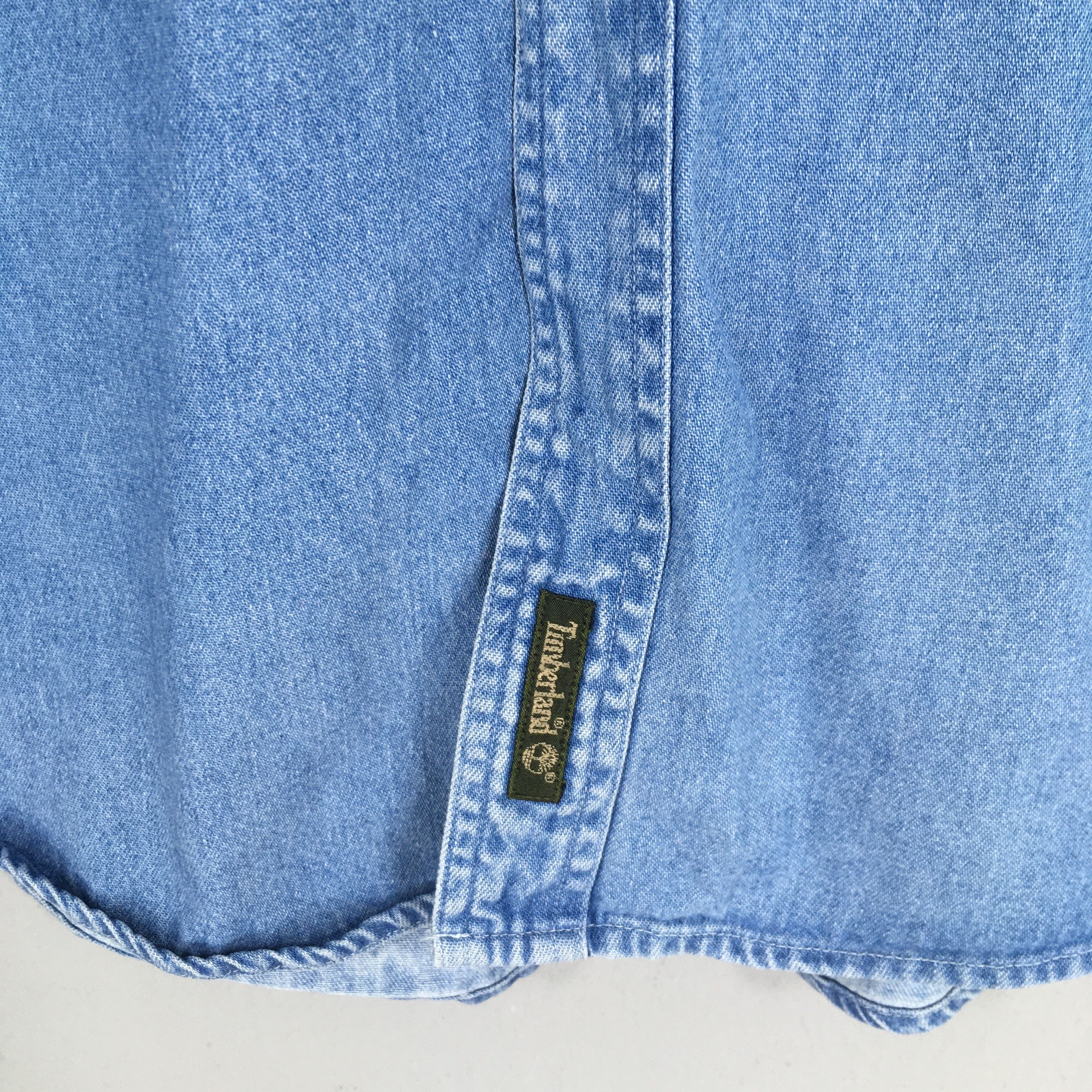 Timberland Vintage Timberland Weathergear Blue Jeans Shirt Medium Size US M / EU 48-50 / 2 - 5 Thumbnail