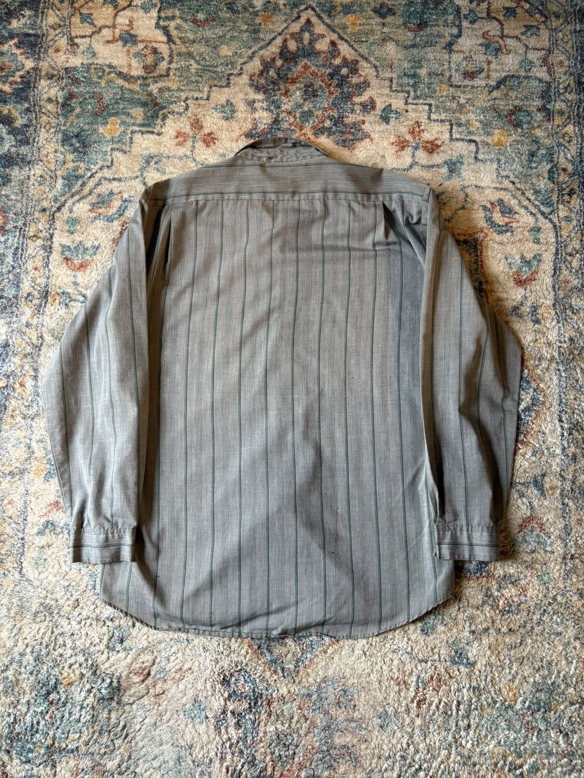 Vintage Vintage 80s Pinstriped Button-up Shirt Size XL Size US XL / EU 56 / 4 - 5 Thumbnail