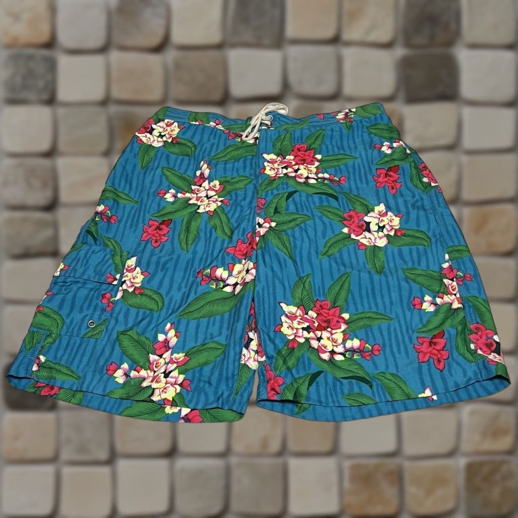 Polo Ralph Lauren Polo Ralph Lauren Men’s Blue Pink Floral Print Swim Trunks Large Size US L / EU 52-54 / 3 - 1 Thumbnail