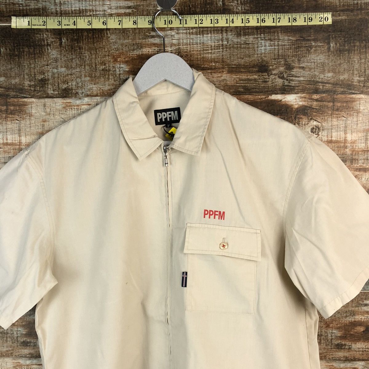 PPFM × Vintage Ppfm Cream vintage Work Shirt #A2224 Size US M / EU 48-50 / 2 - 5 Thumbnail