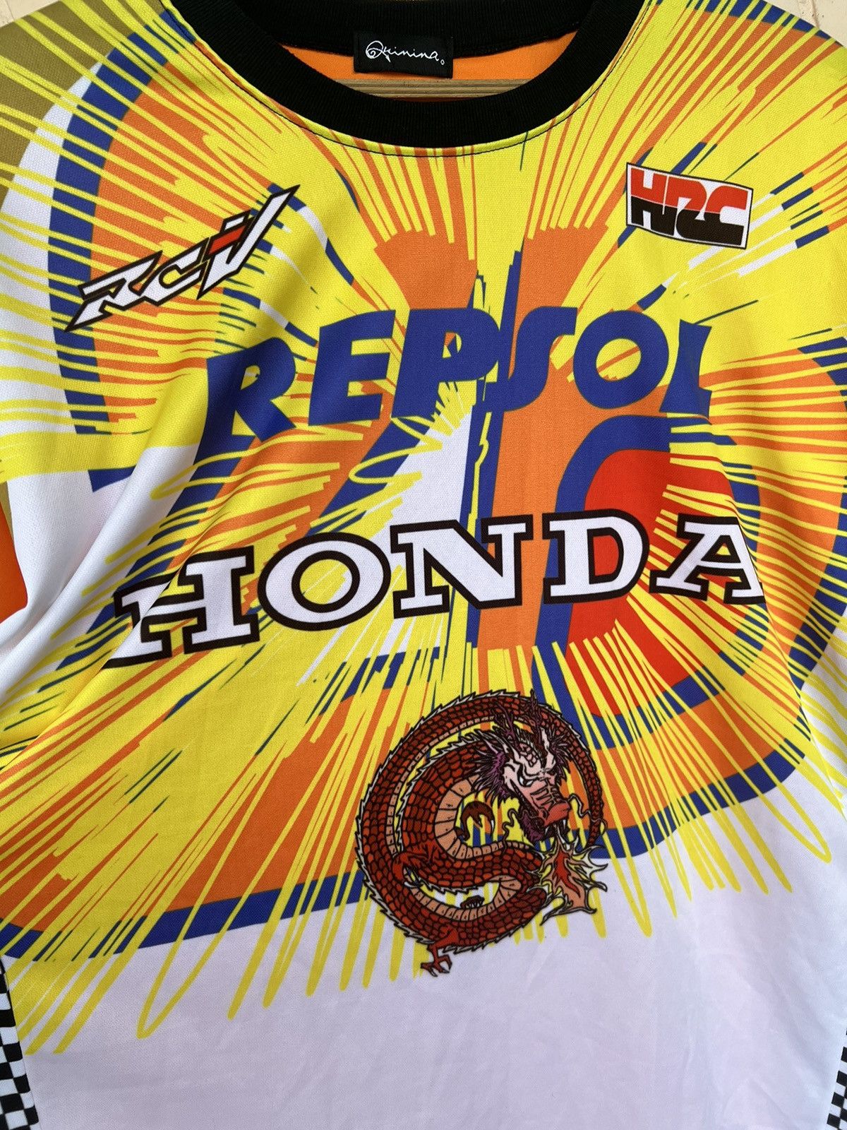 Honda Vintage 90s Honda Persol Dragon racing shirt Y2K Size US L / EU 52-54 / 3 - 8 Thumbnail