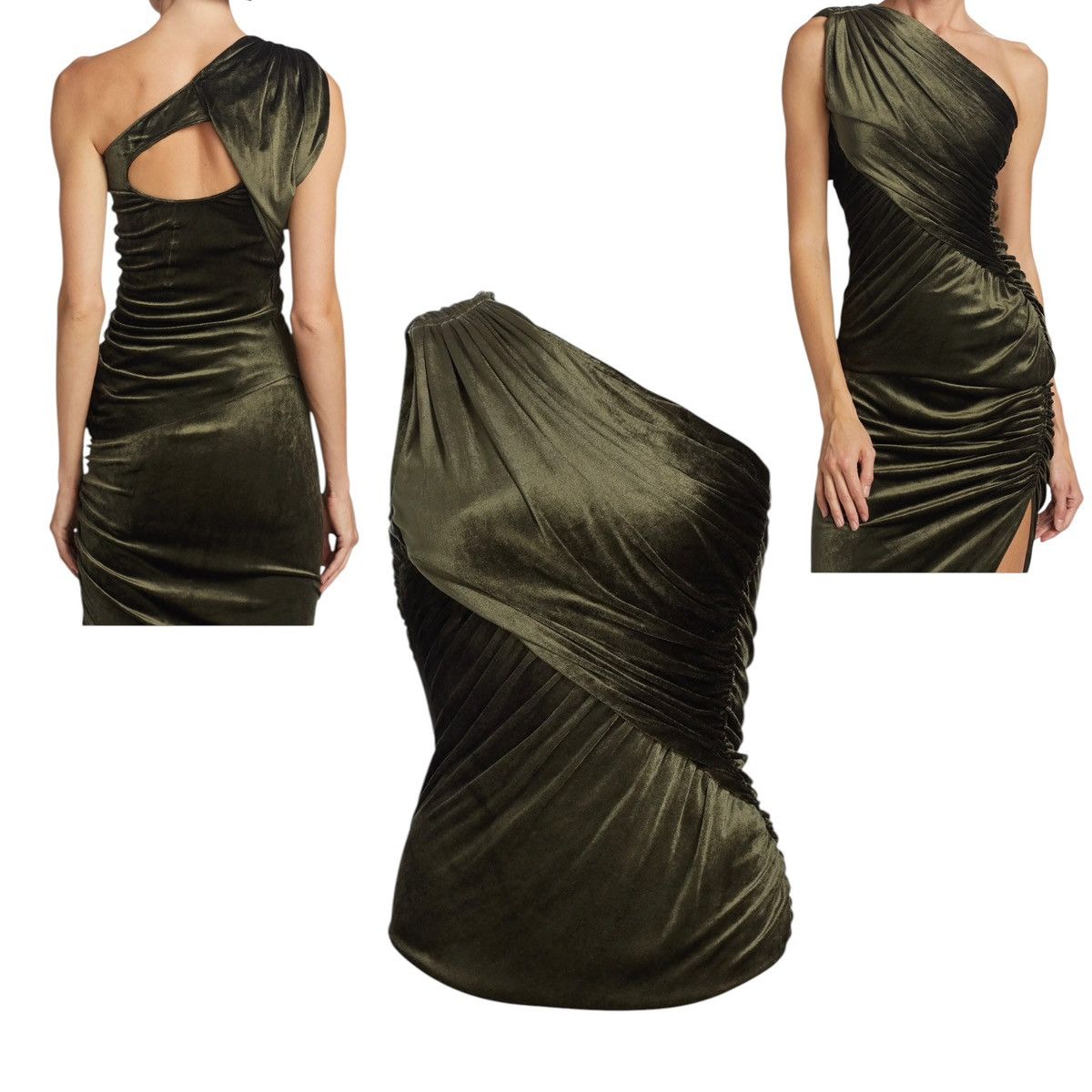 Rick Owens Amira one shoulder velvet top Size S / US 4 / IT 40 - 1 Thumbnail