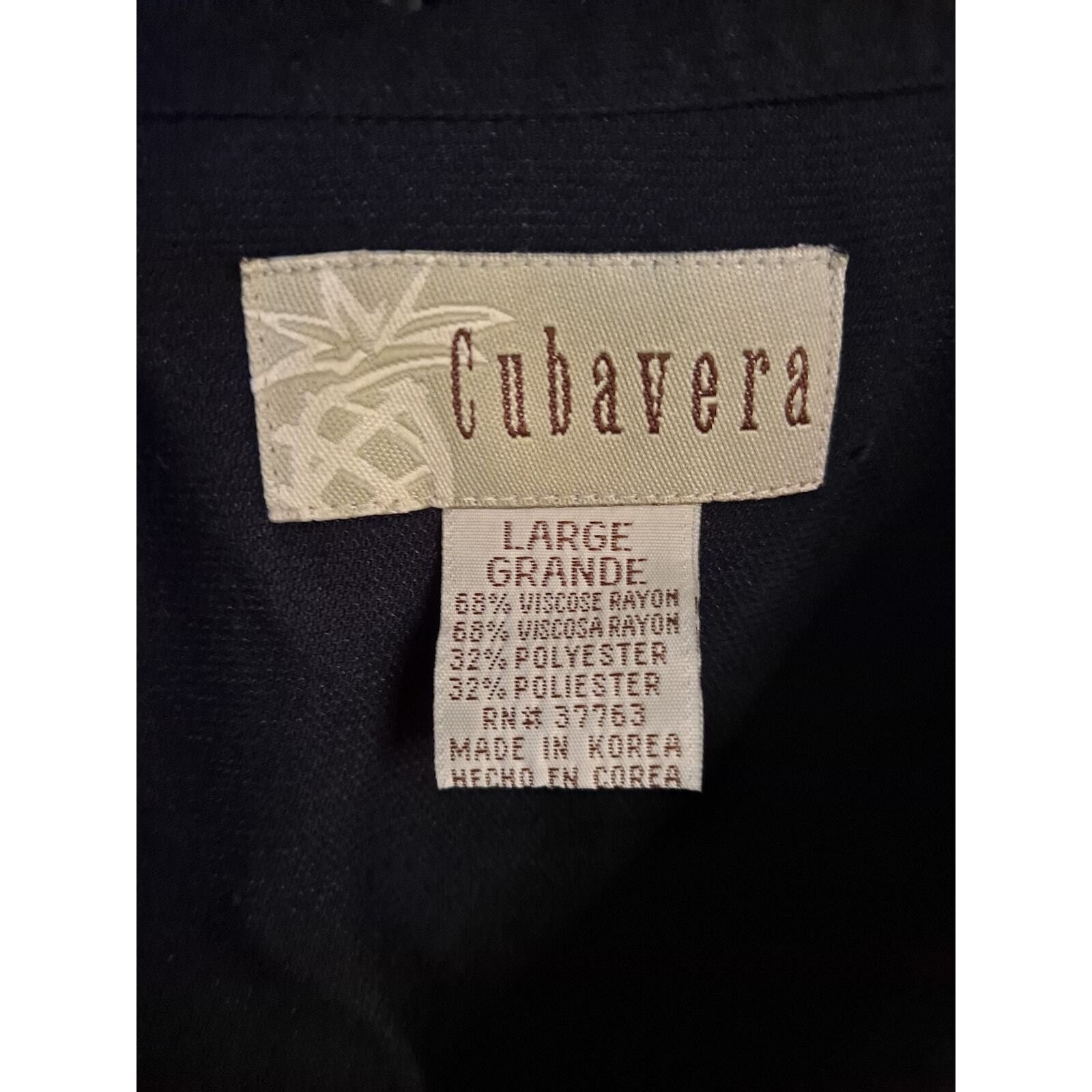 Cubavera Cubavera Black Button Up with Palm Tree Design Size Large Size US L / EU 52-54 / 3 - 4 Thumbnail