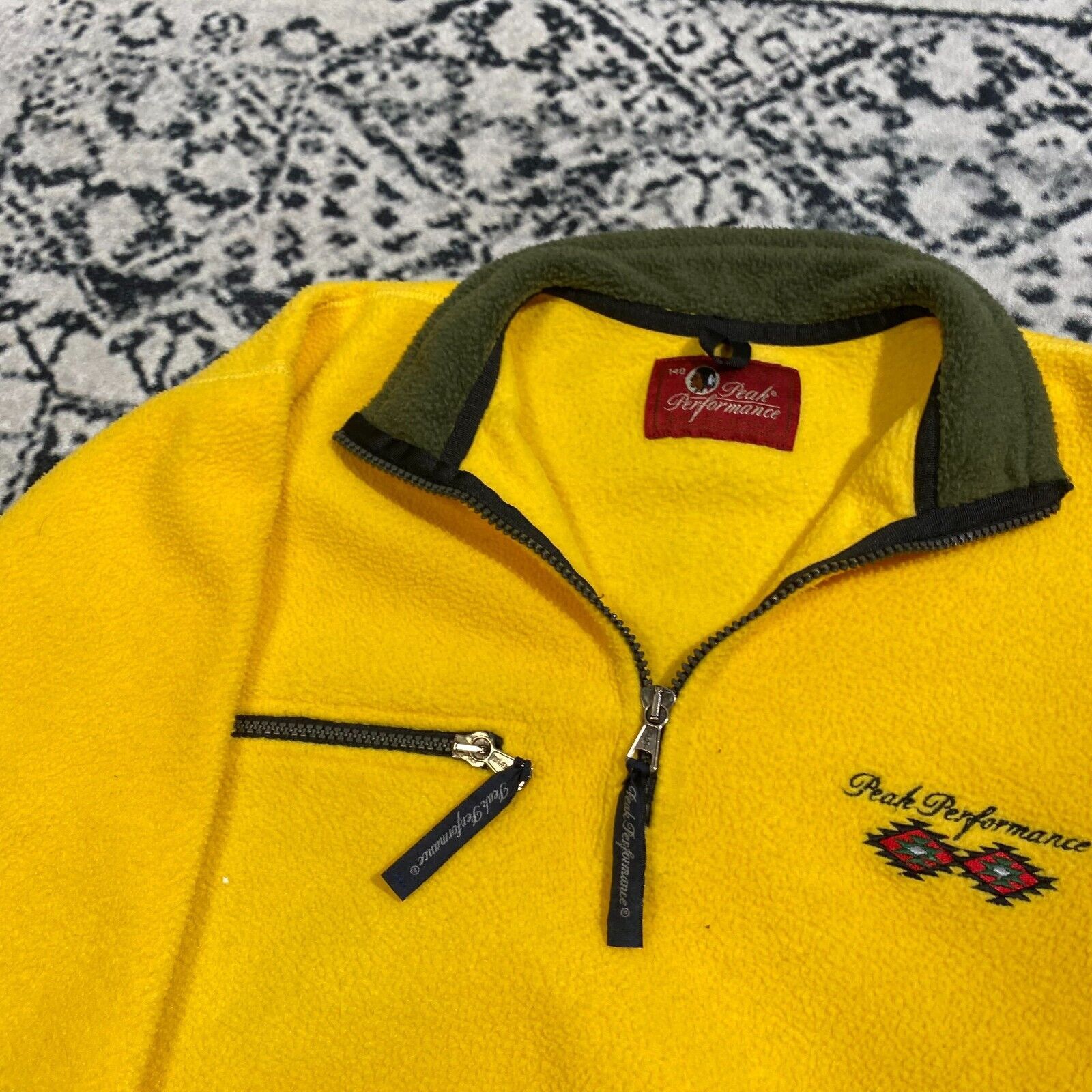 Peak Performance × Vintage Peak Performance Yellow Polyester Halfzip Fleece Size XS Size US XS / EU 42 / 0 - 7 Thumbnail