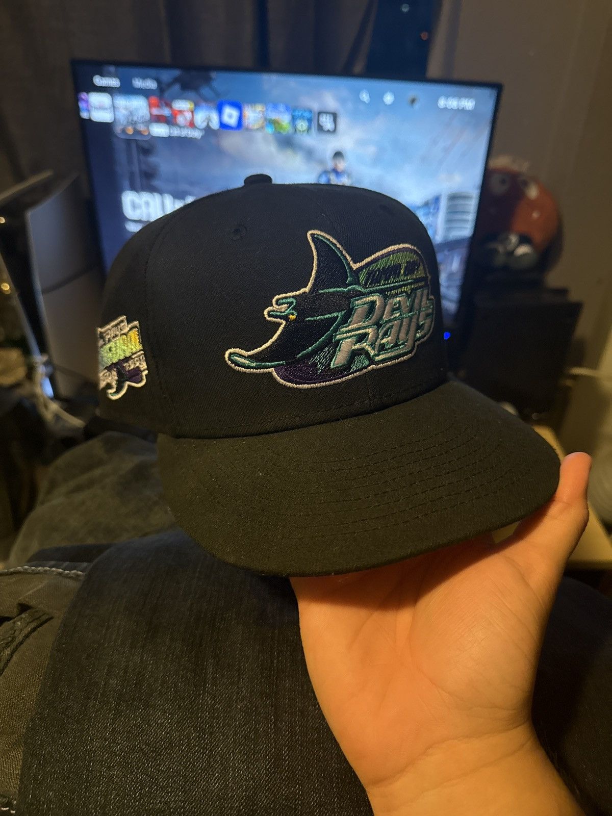 Hat Club × New Era New Era Devil Rays hat 7 1/8 Size ONE SIZE - 1 Thumbnail