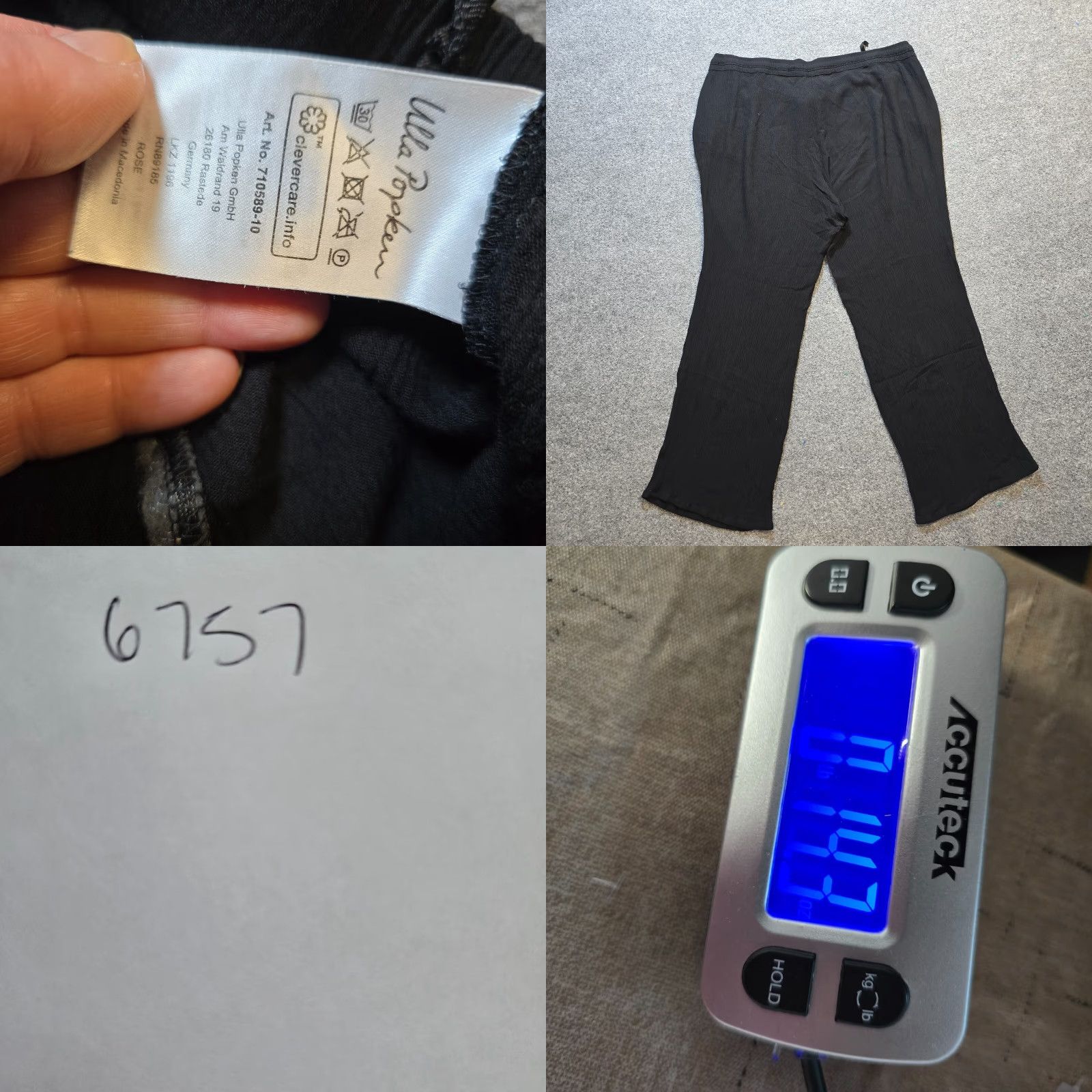 Vintage **Ulla Popken Black Petite Women's Size 20 Pull-On Straight Pants** User: Ulla Popken Black Petite Women's Size 20 Pull-On Straight Pants Size 42" / US 20 - 8 Thumbnail
