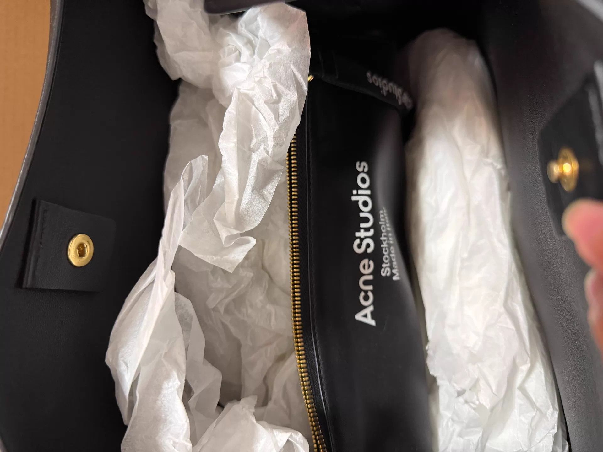 Acne Studios Acne Studios Musubi Large Black 100% Italian Leather Tote Size ONE SIZE - 3 Thumbnail