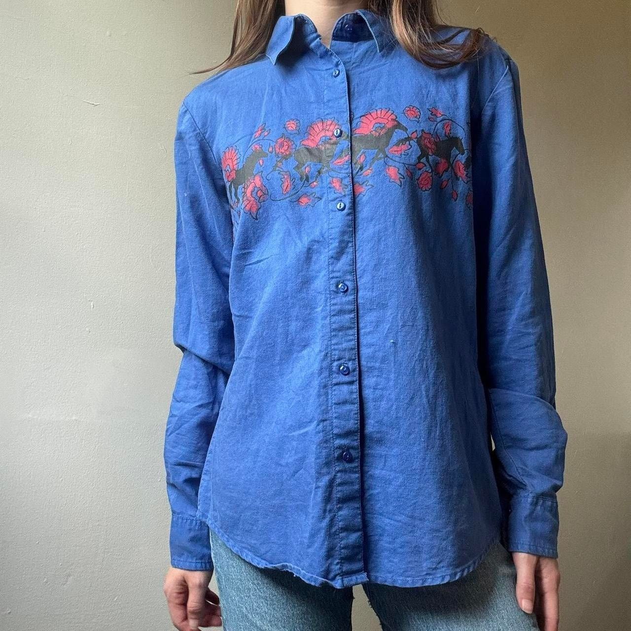 Wrangler Vintage Wrangler Blues Western Button Down Shirt Small Size S / US 4 / IT 40 - 2 Thumbnail