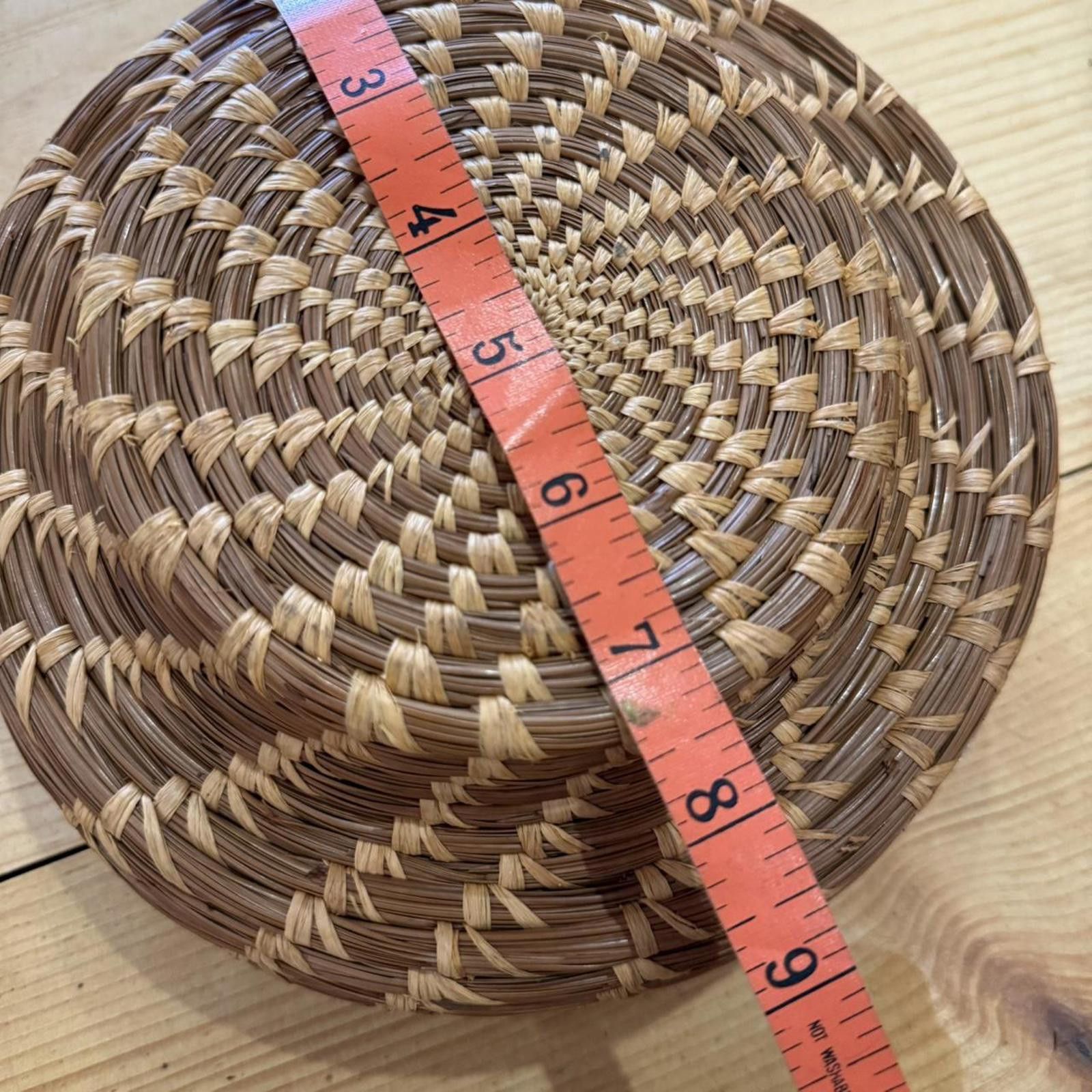 Other Vintage Circle Handmade Woven Basket Size ONE SIZE - 5 Thumbnail