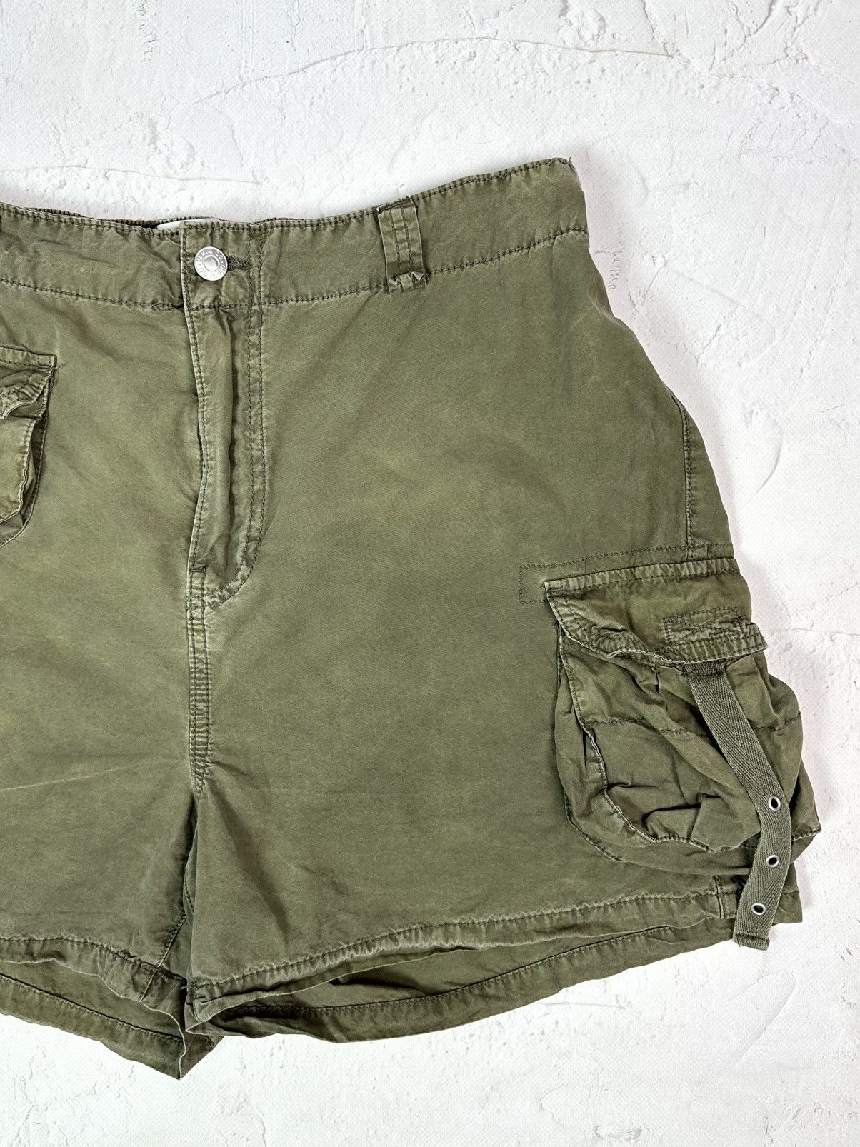 Beauty Beast × If Six Was Nine × Vintage Vintage Cargo Khaki Washed Shorts Size 34" / US 12 / IT 48 - 2 Thumbnail