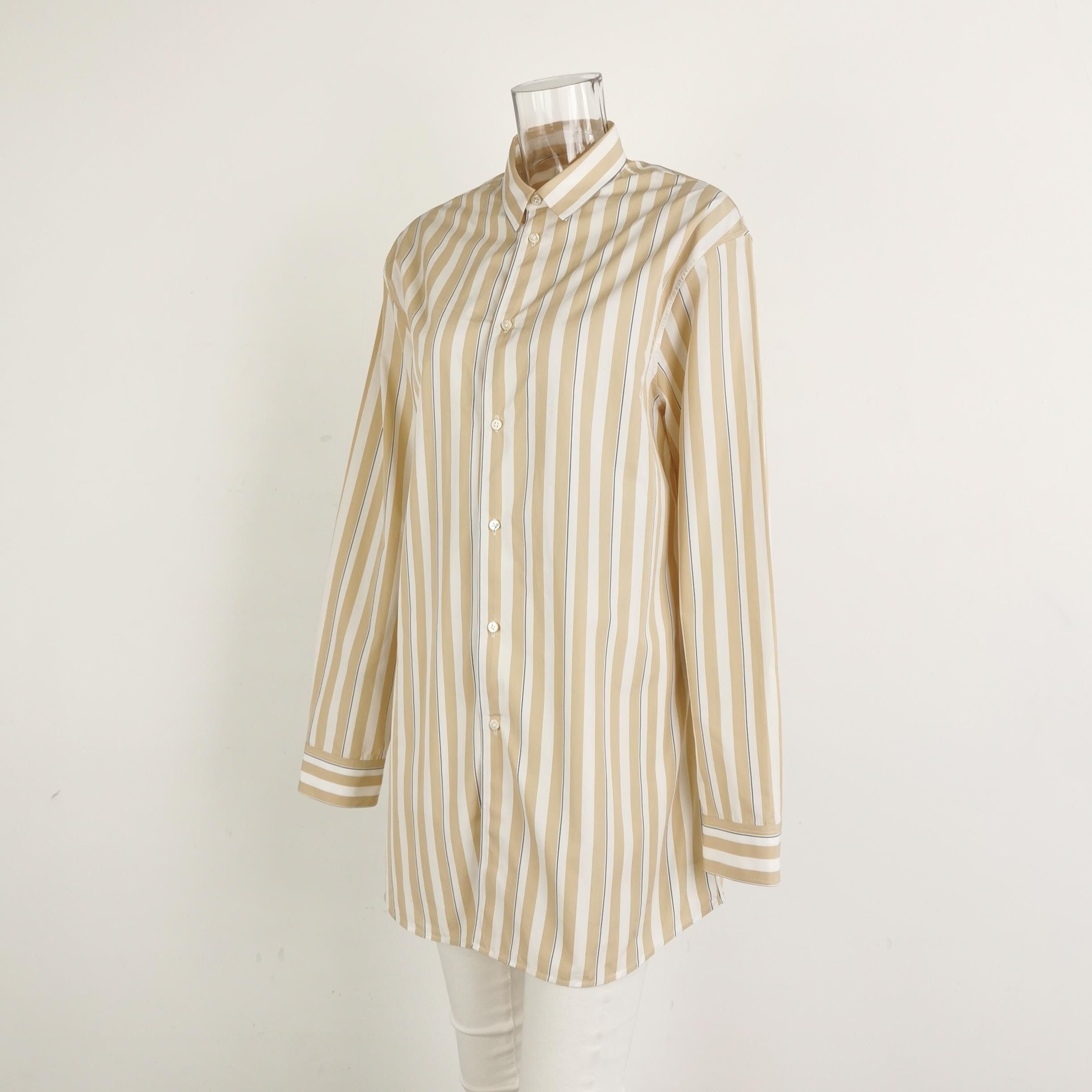 Jil Sander JIL SANDER JIL SANDER Cotton contrast striped shirt size 3 Size US L / EU 52-54 / 3 - 2 Thumbnail